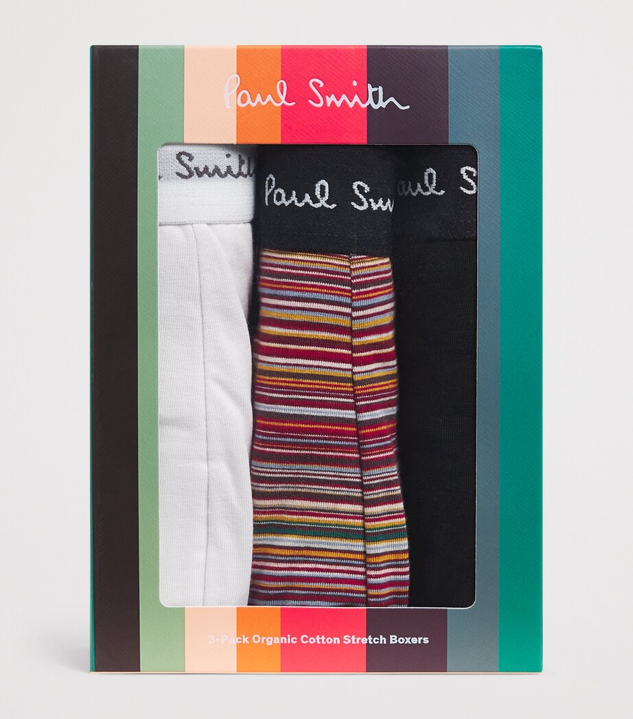 Stretch-Cotton Signature Stripe Trunks (Pack of 3) MULTICOLOUR Image 4