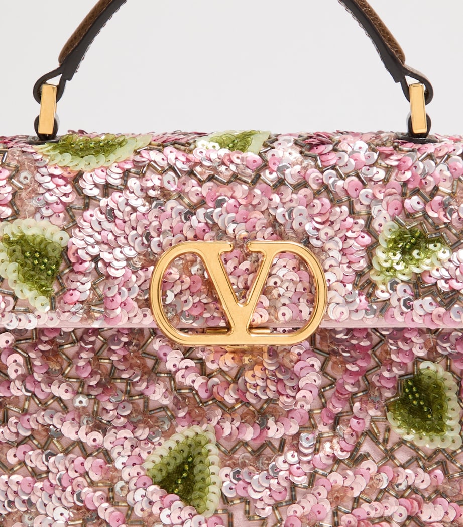 Valentino Garavani Mini Sequinned VSLING Top-Handle Bag Image 6