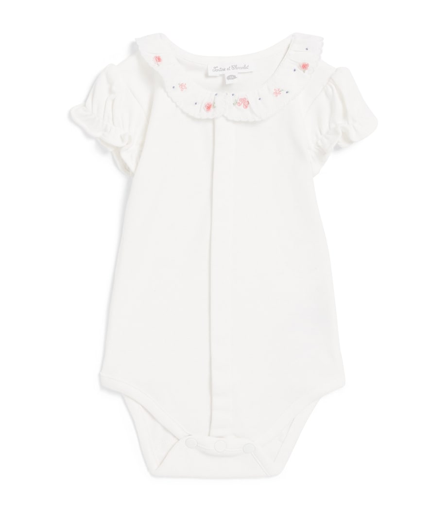 Tartine et Chocolat Cotton Floral-Detail Bodysuit (1-24 Months) Image 1