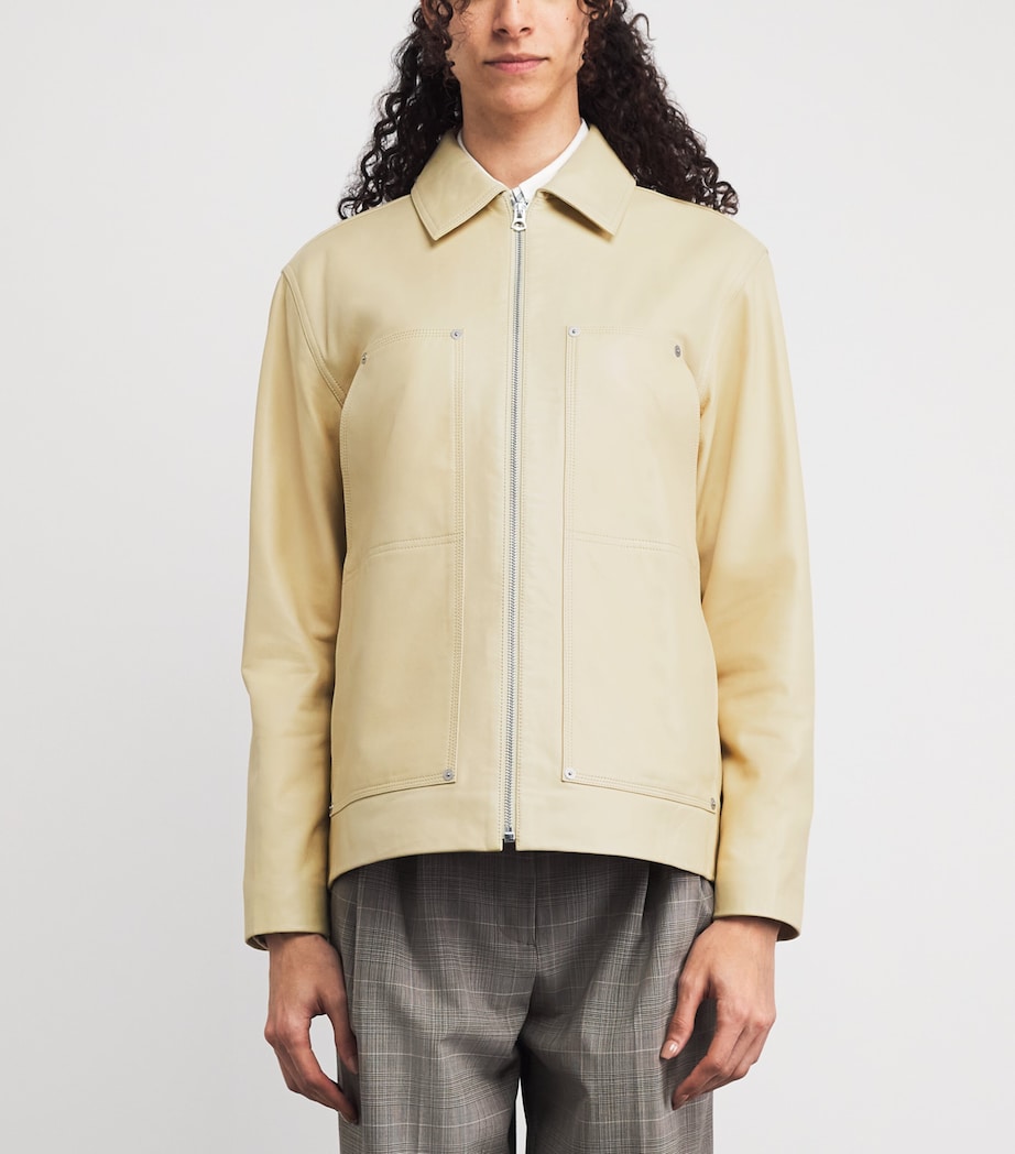 Sid Leather Jacket PLYLW Image 4