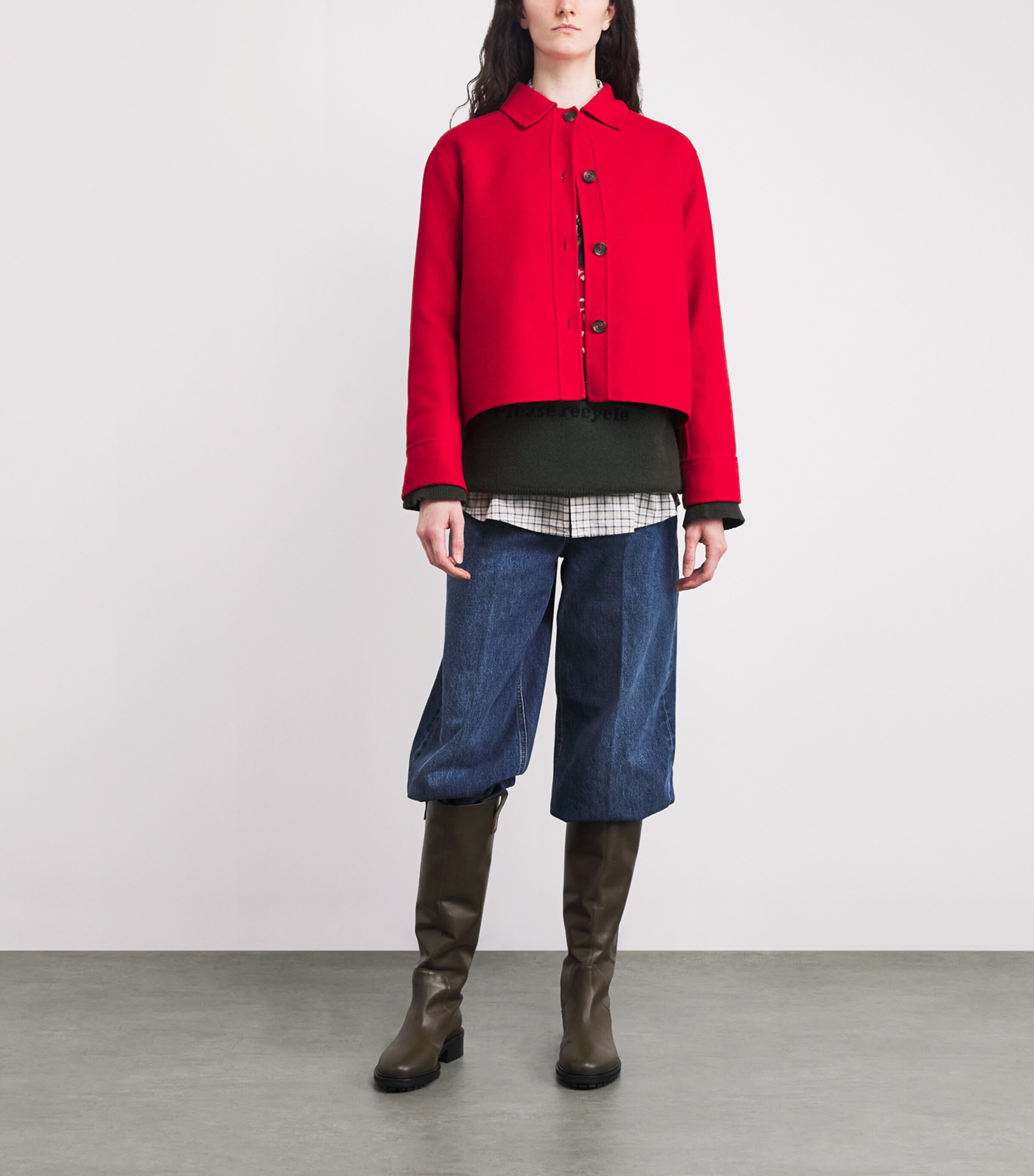 Wool-Blend Amanda Overshirt POPPY RED Image 2