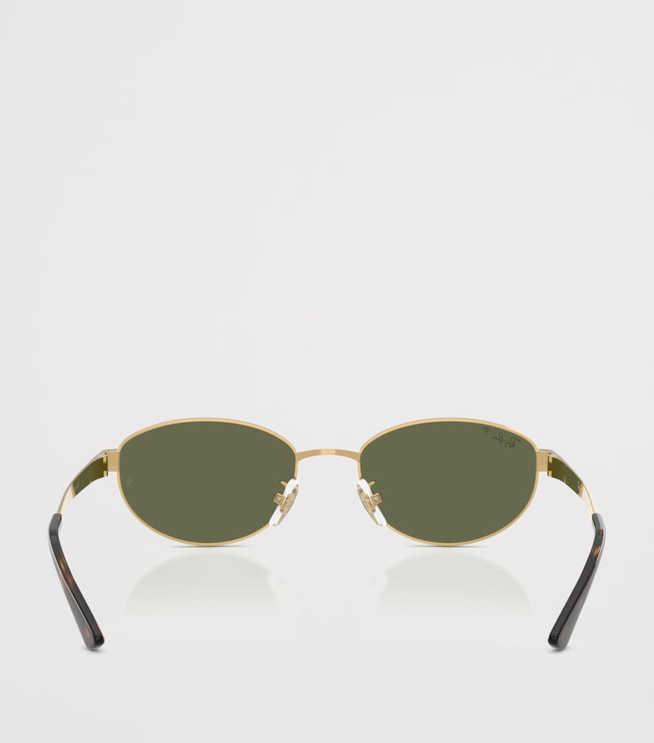 RB3774D Metal Oval Sunglasses 001/9A Image 4