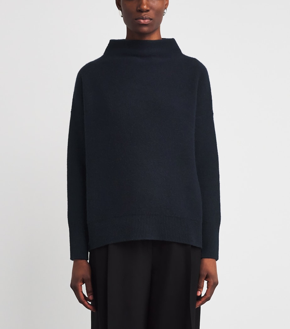 Cashmere Funnel-Neck Sweater 403CBL COASTAL Image 3