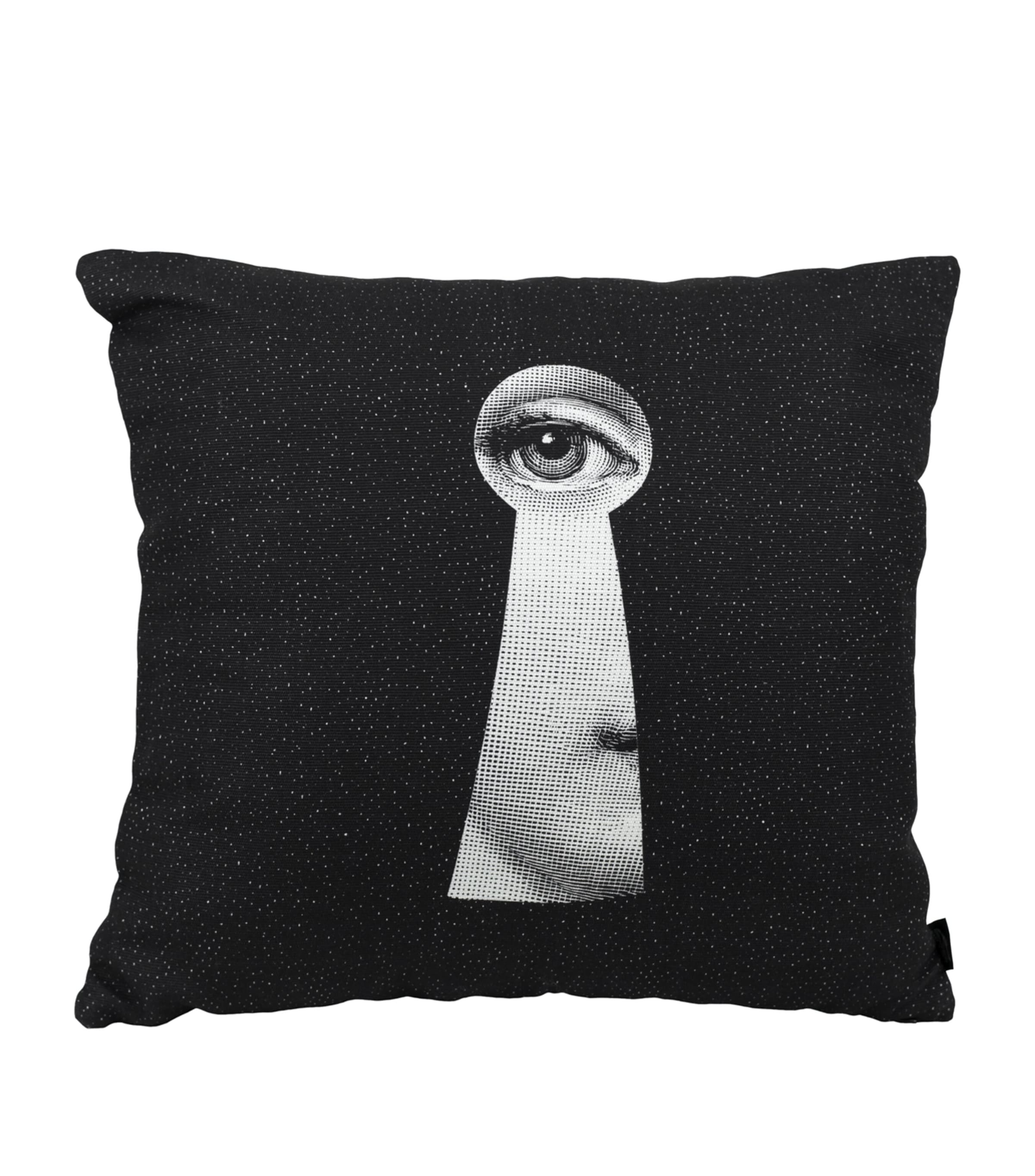 Fornasetti Chiave Cushion In Black