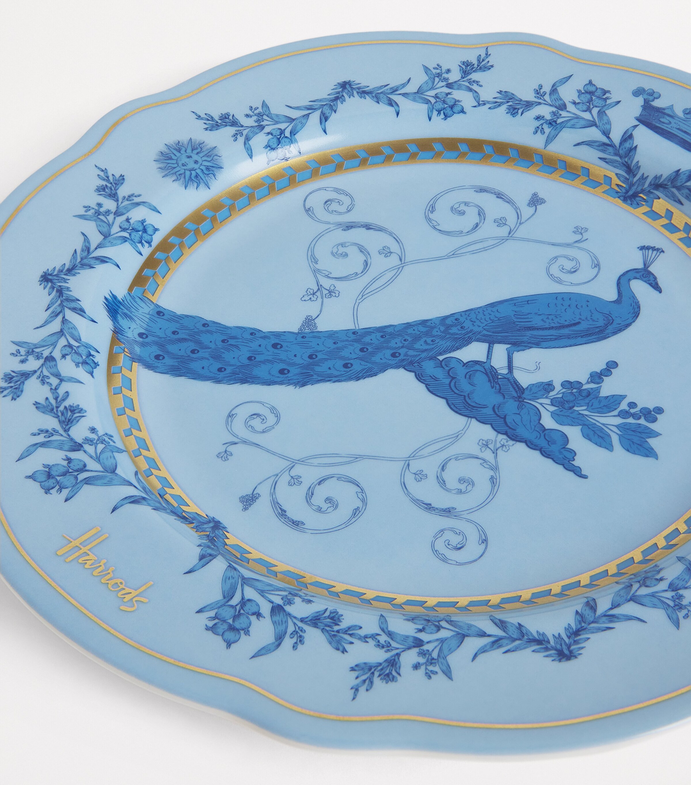 Harrods Fine China Menagerie Plate (20.5cm) Blue Image 3