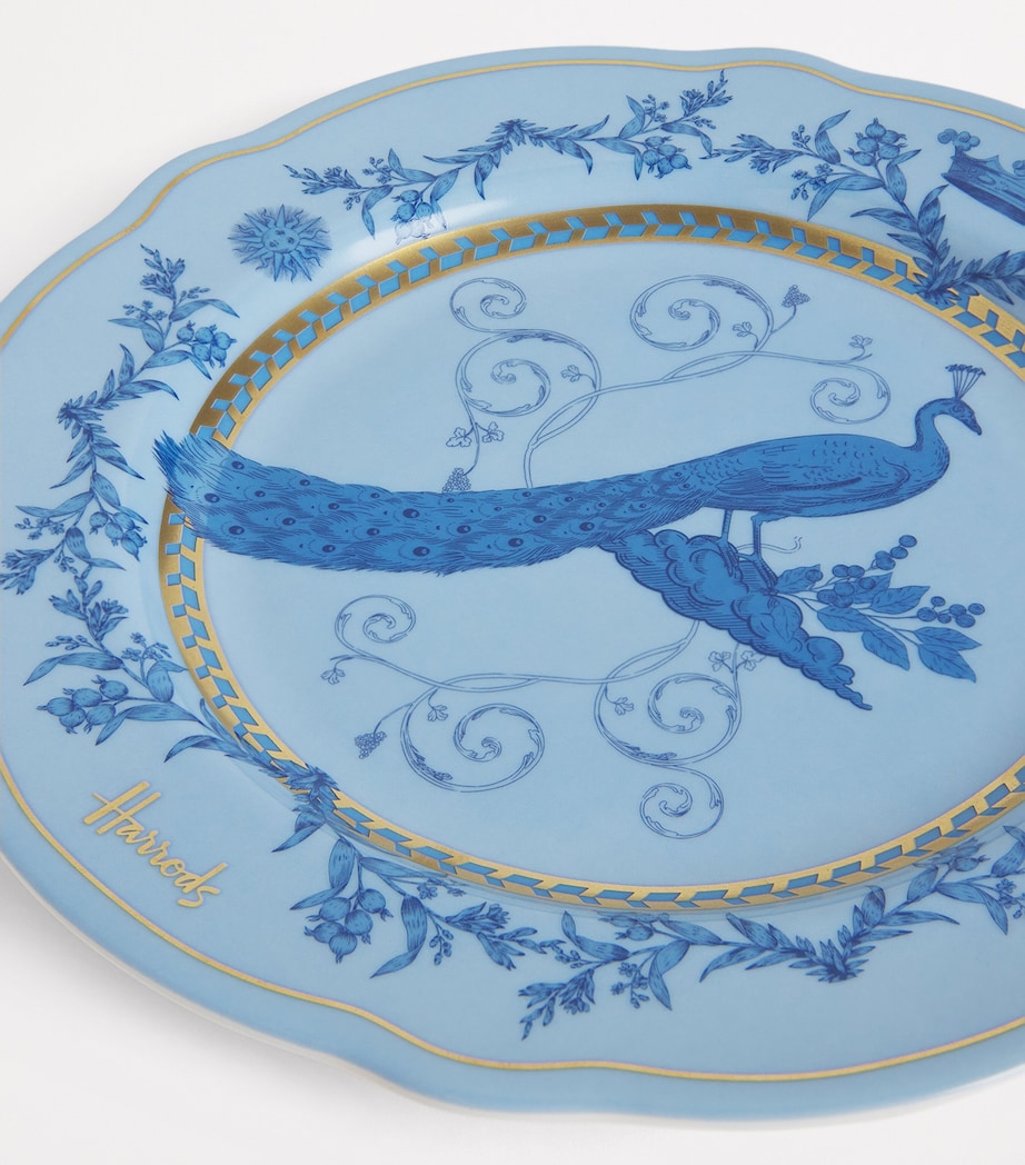 Harrods Fine China Menagerie Plate (20.5cm) Blue Image 3