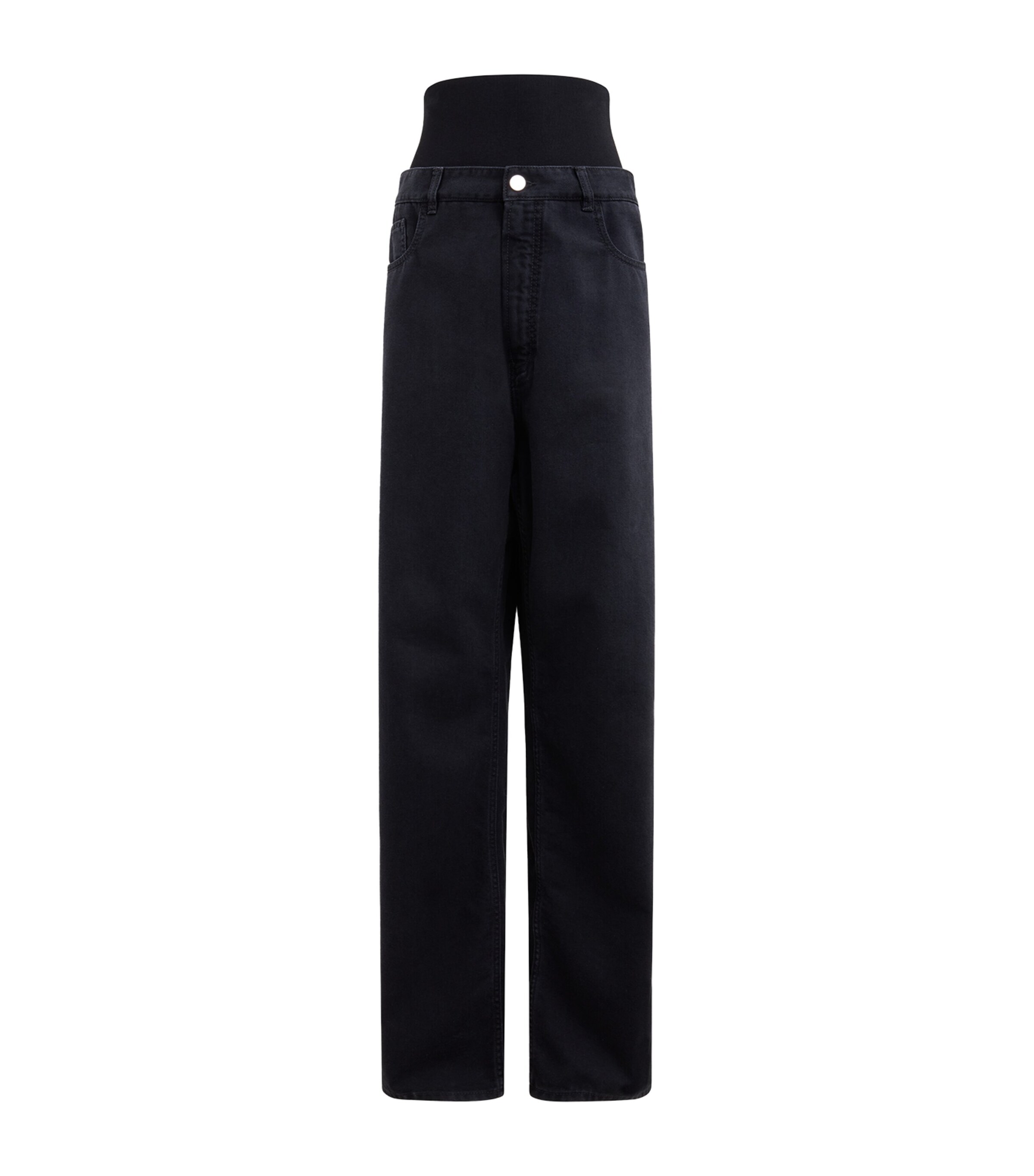 Alaïa Knitted-Band Straight Jeans | Women Clothing | Jeans | Straight Jeans | Designers | Alaïa