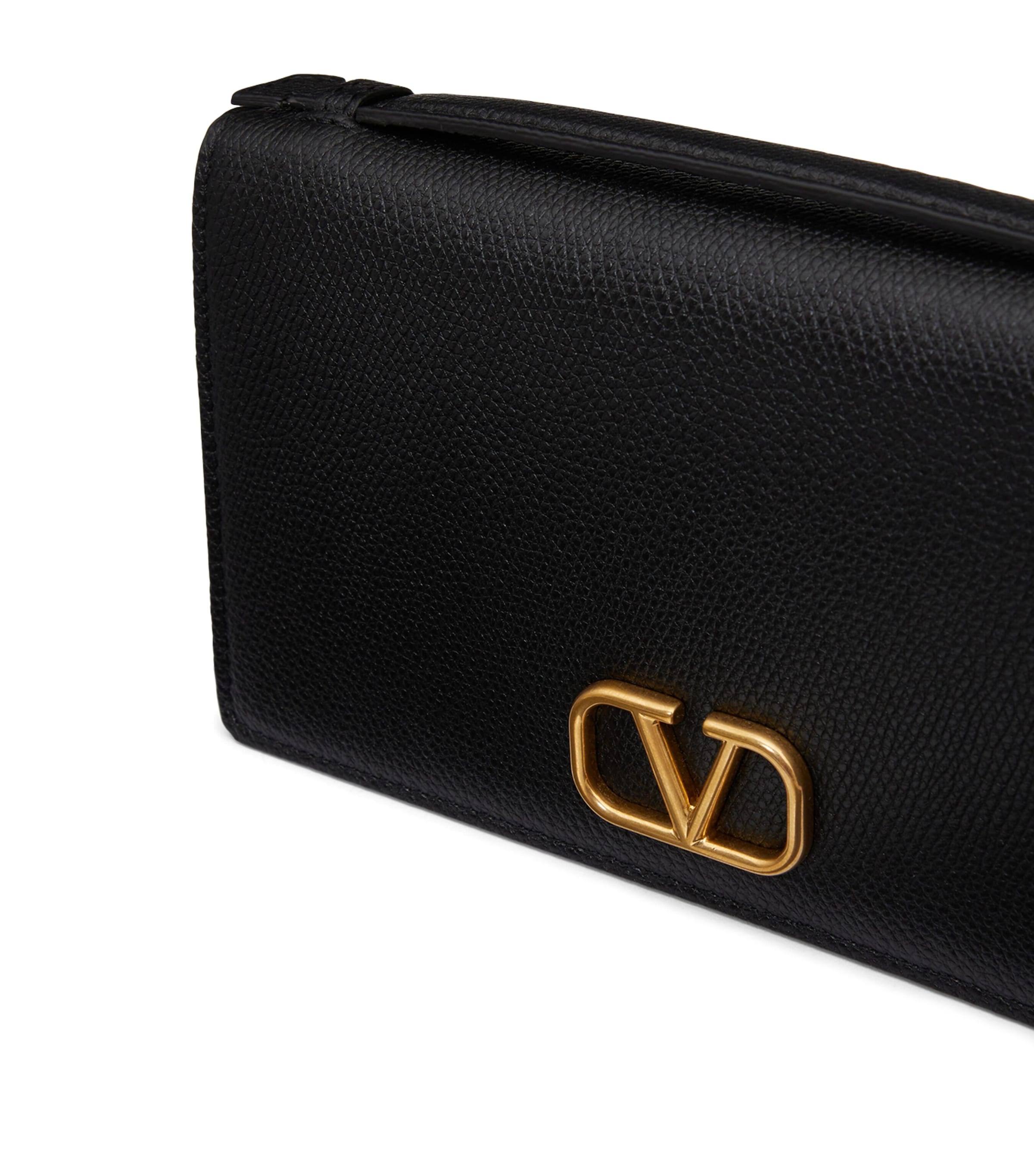 Valentino Garavani Leather Wallet on Chain | Harrods UK