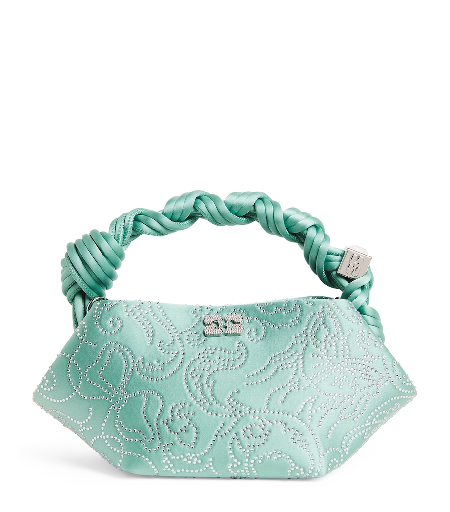 Mini Embellished Satin Bou Bag 798 BROOK GREEN Image 1