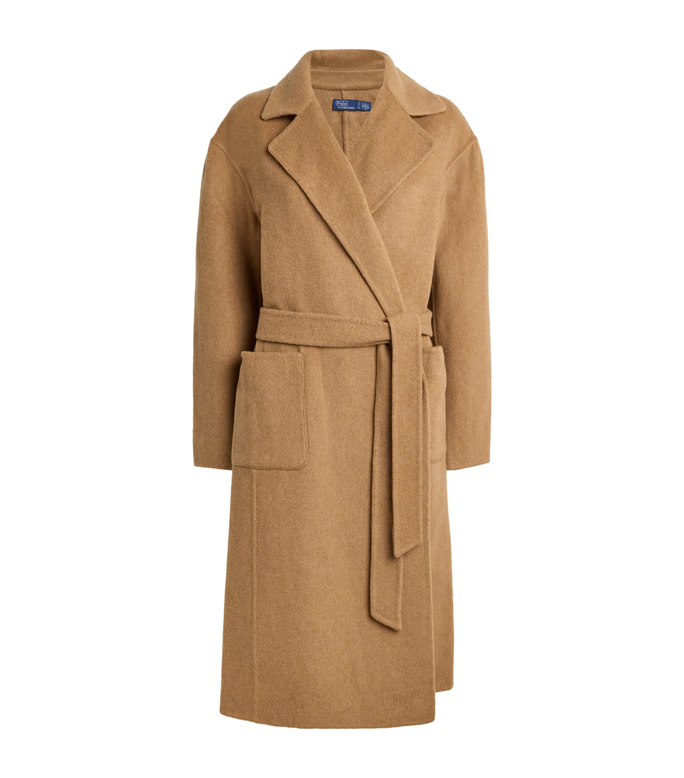 Polo Ralph Lauren Wool Wrap Coat In Brown