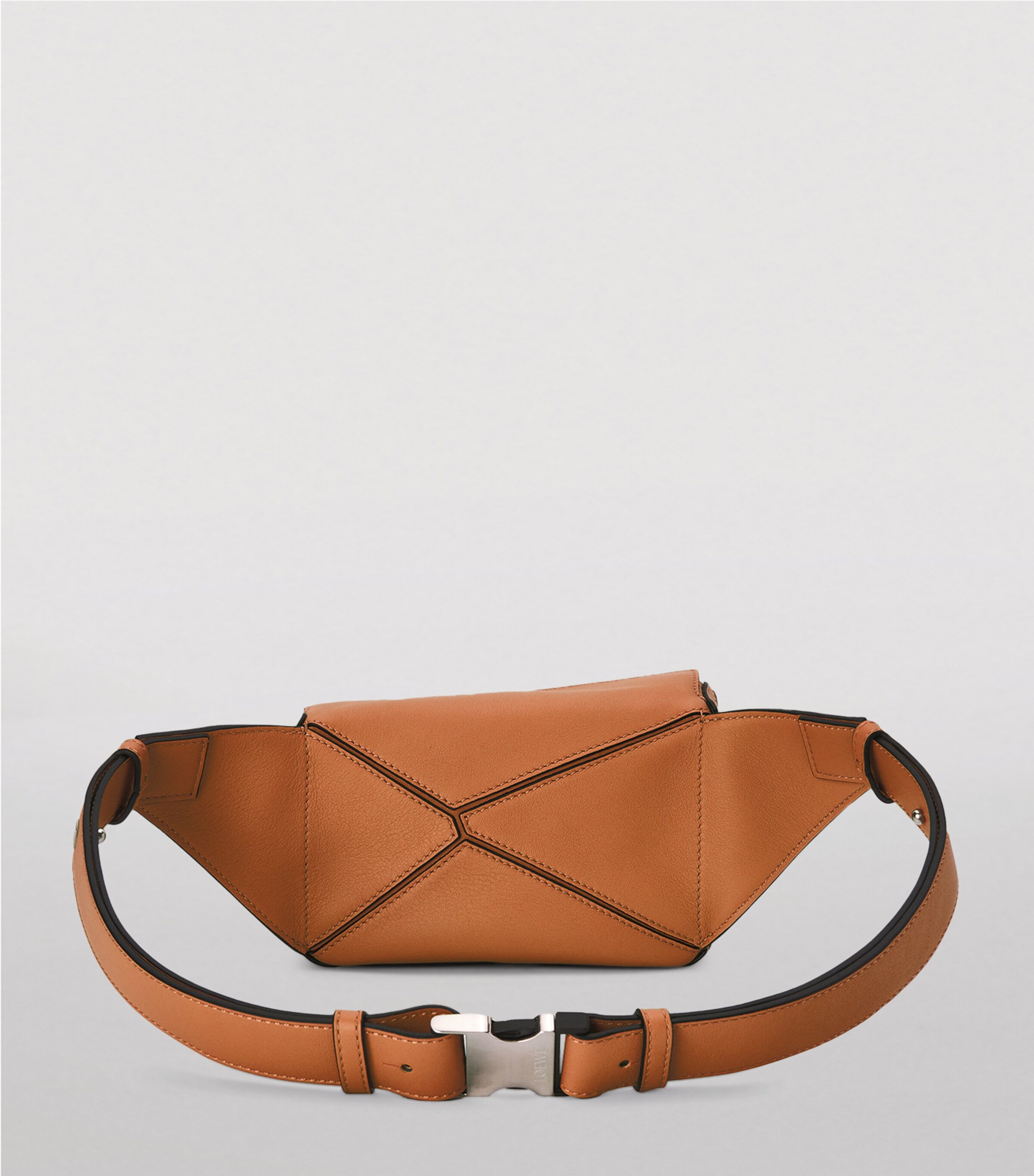 Mini Leather Puzzle Belt Bag TAN Image 3