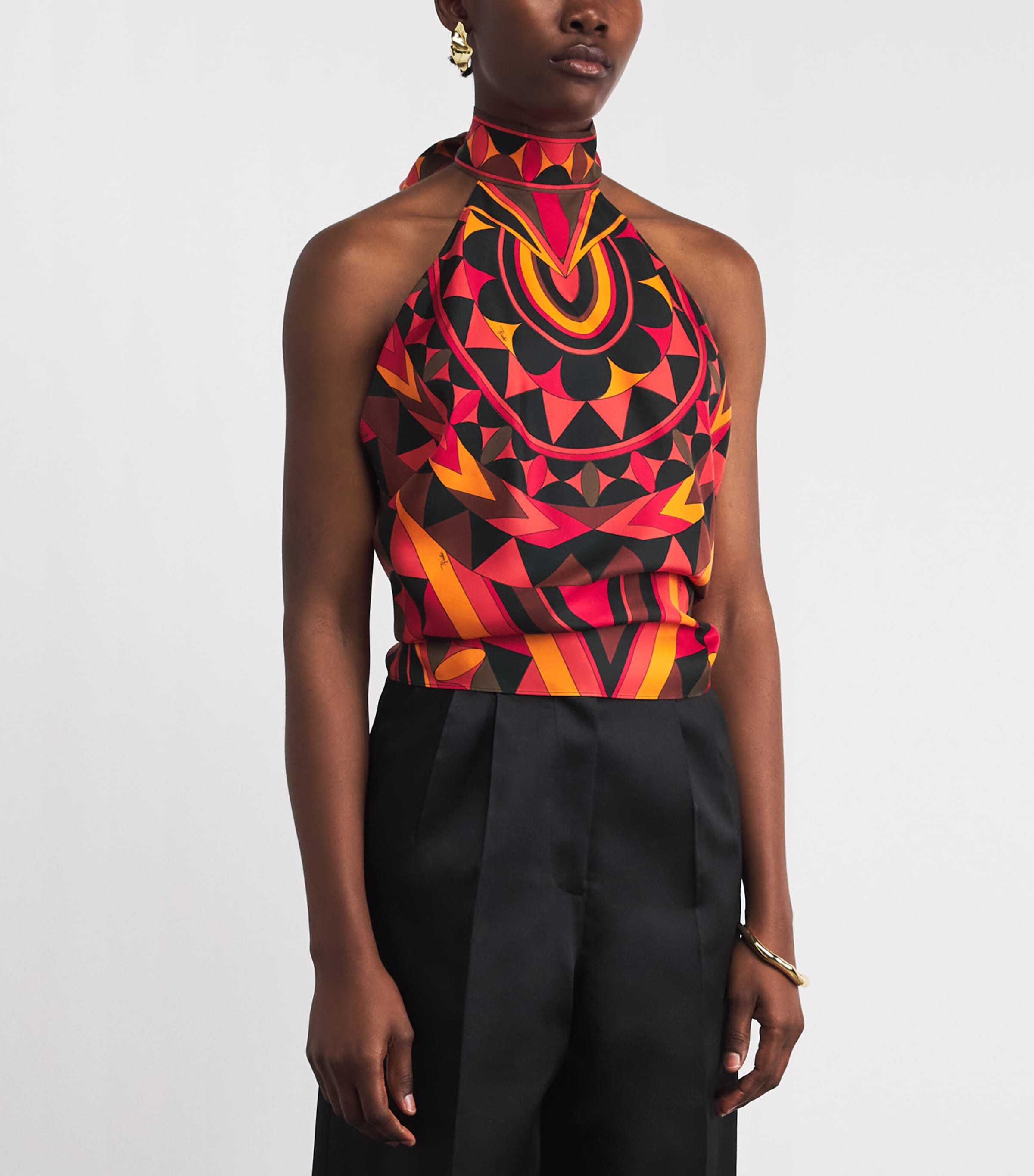 PUCCI Womens Silk Marmo Scarf Top Image 3