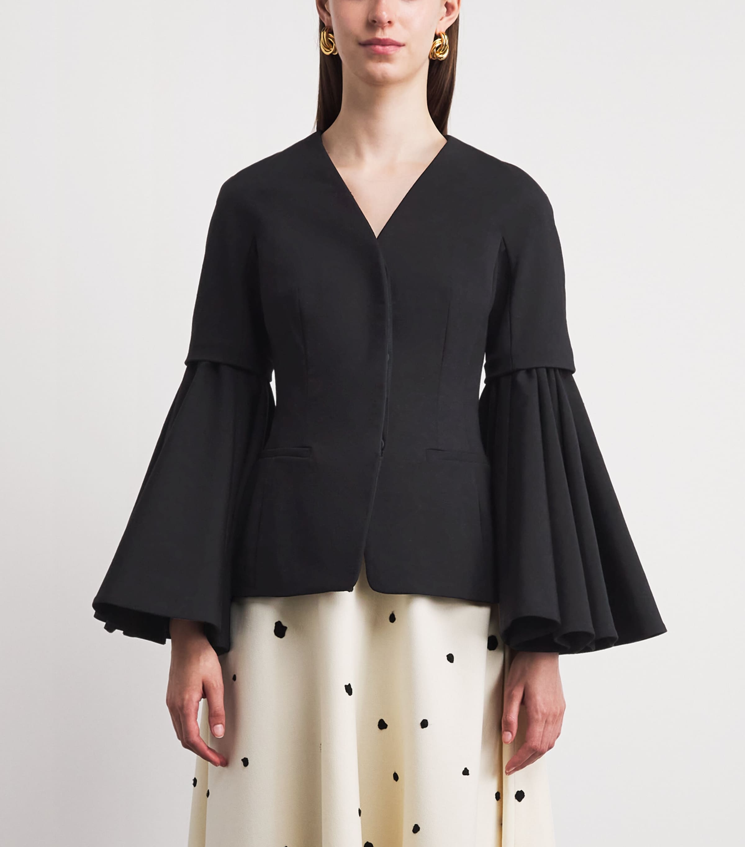 Jacquemus Womens Wool-Linen-Blend Paysan Blazer Black Image 4