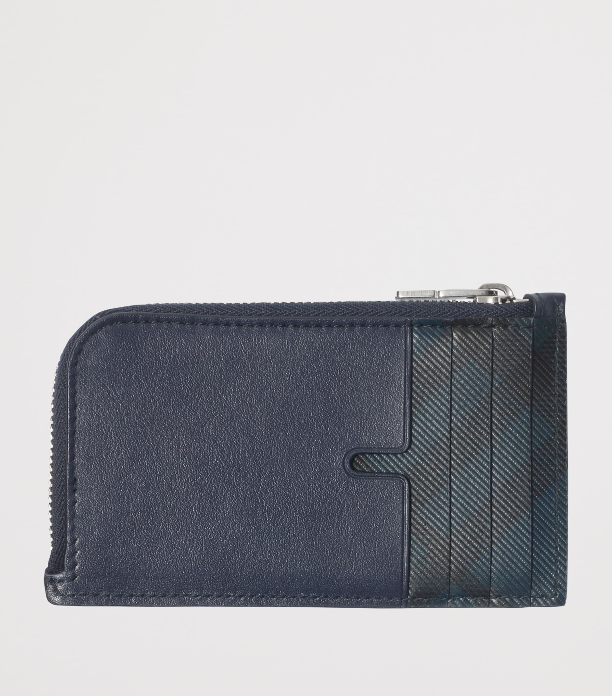 Leather EKD Zipped Card Holder MIDNIGHT Image 2