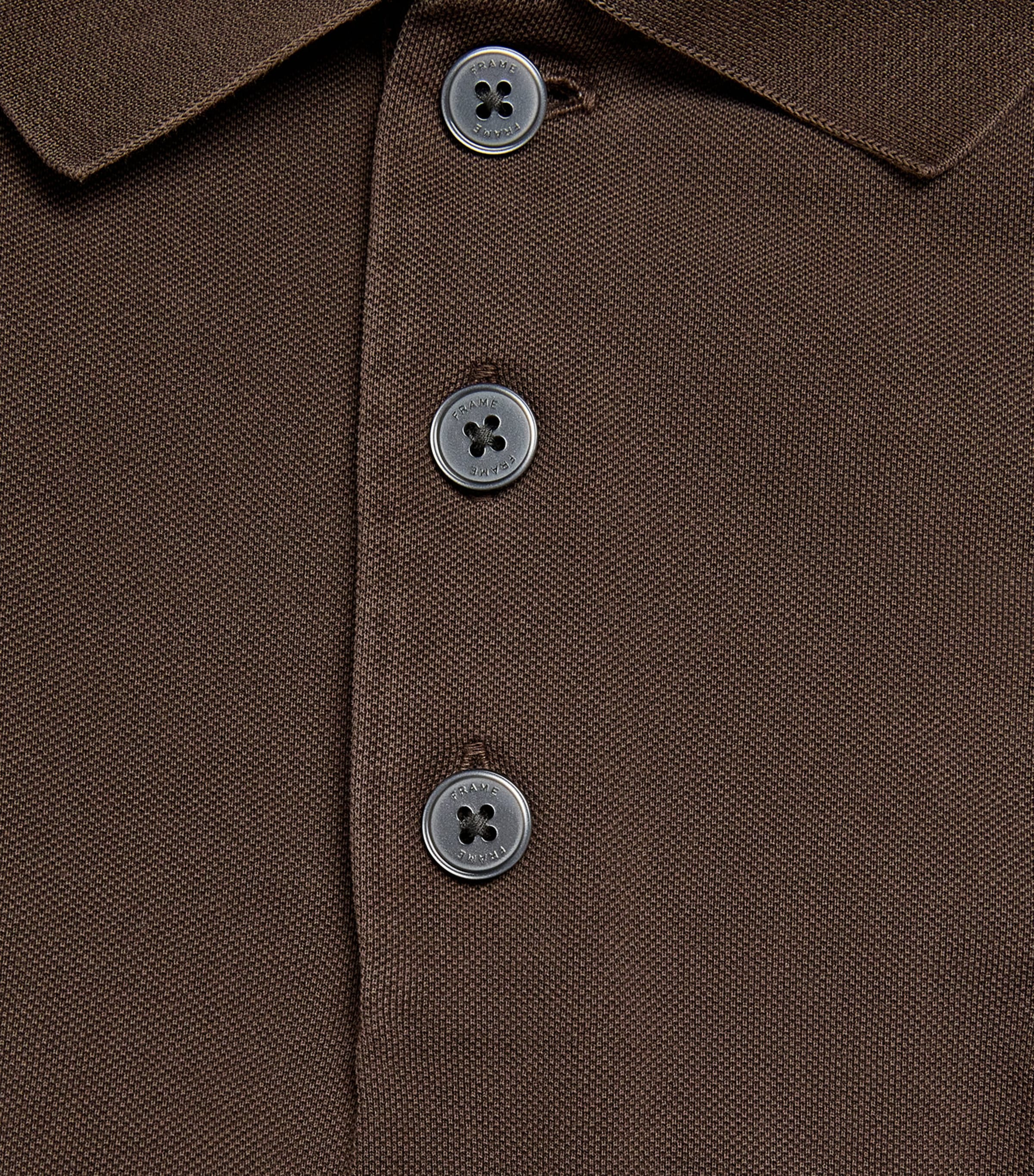 Cotton Piqué Polo Shirt ANTIQUE CAFE Image 5