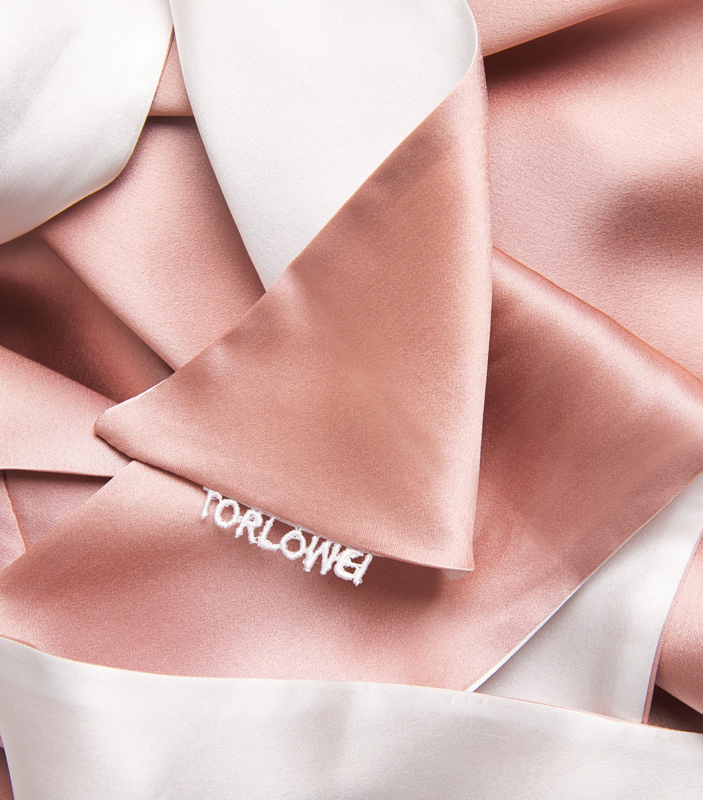 TORLOWEI Womens Silk Lace-Trim Robe Old Rose/white Image 5