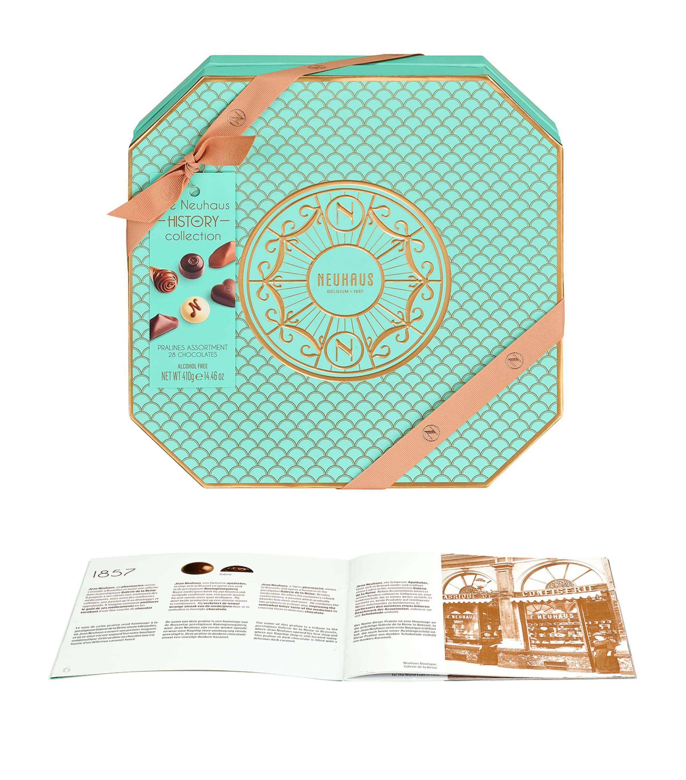 Milk, White and Dark Chocolate 28-Piece History Collection (410g) NO COLOUR Image 3