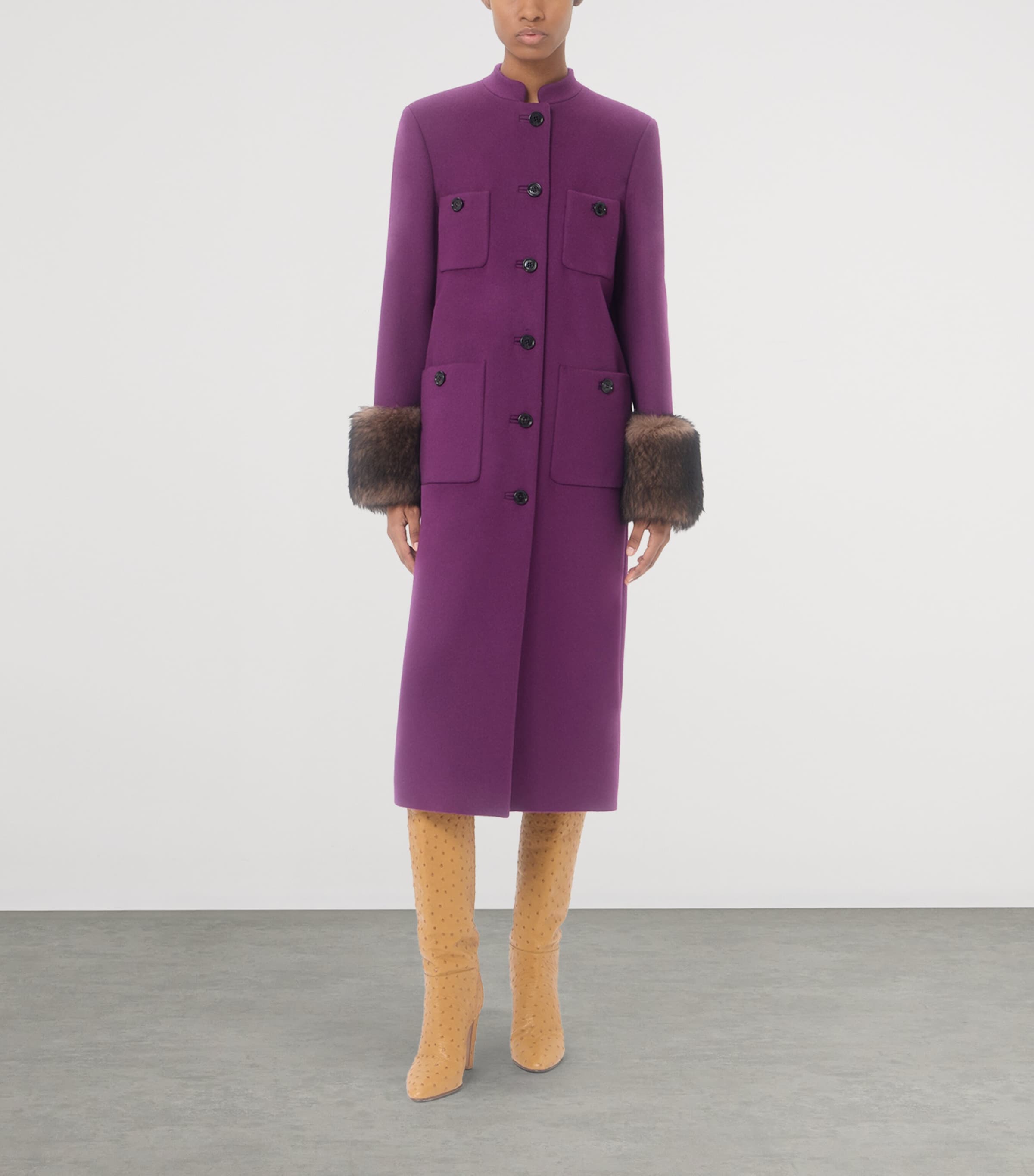 Valentino Womens Virgin Wool-Cashmere Coat Image 2