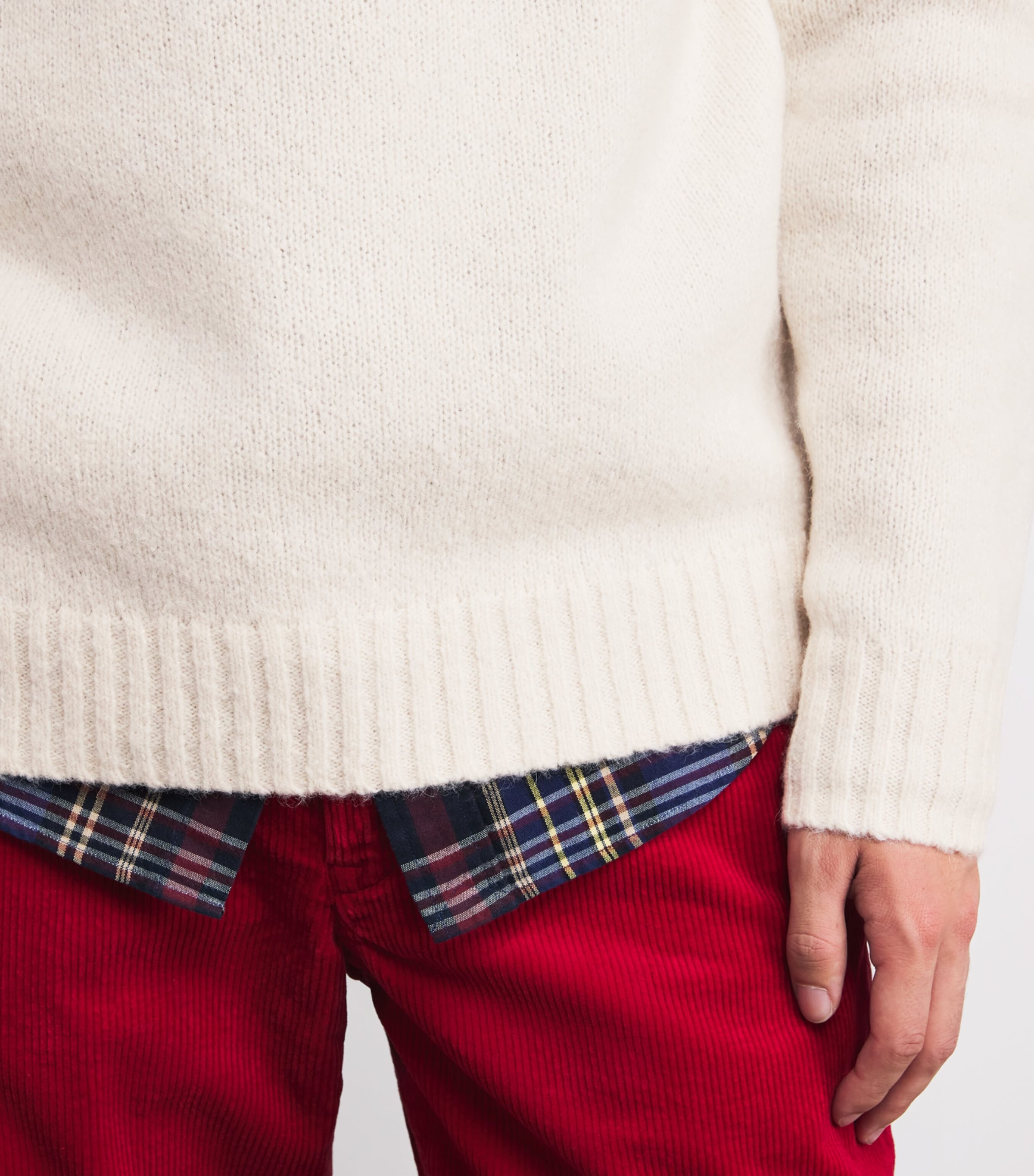 Wool-Alpaca-Blend Polo Pony Sweater NATURAL Image 6