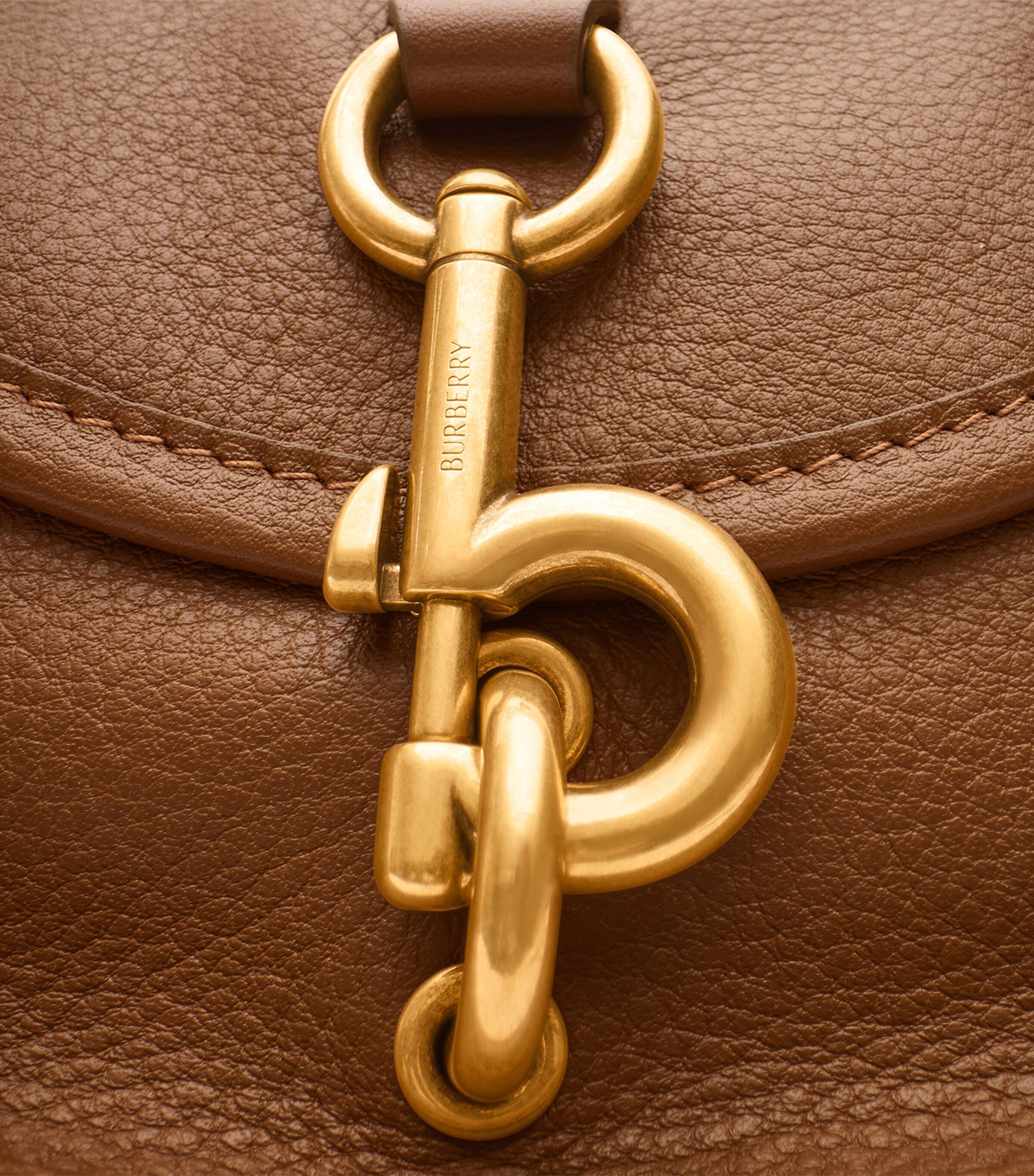 Burberry Mini Calfskin B Clip Messenger Bag Hazel Image 4