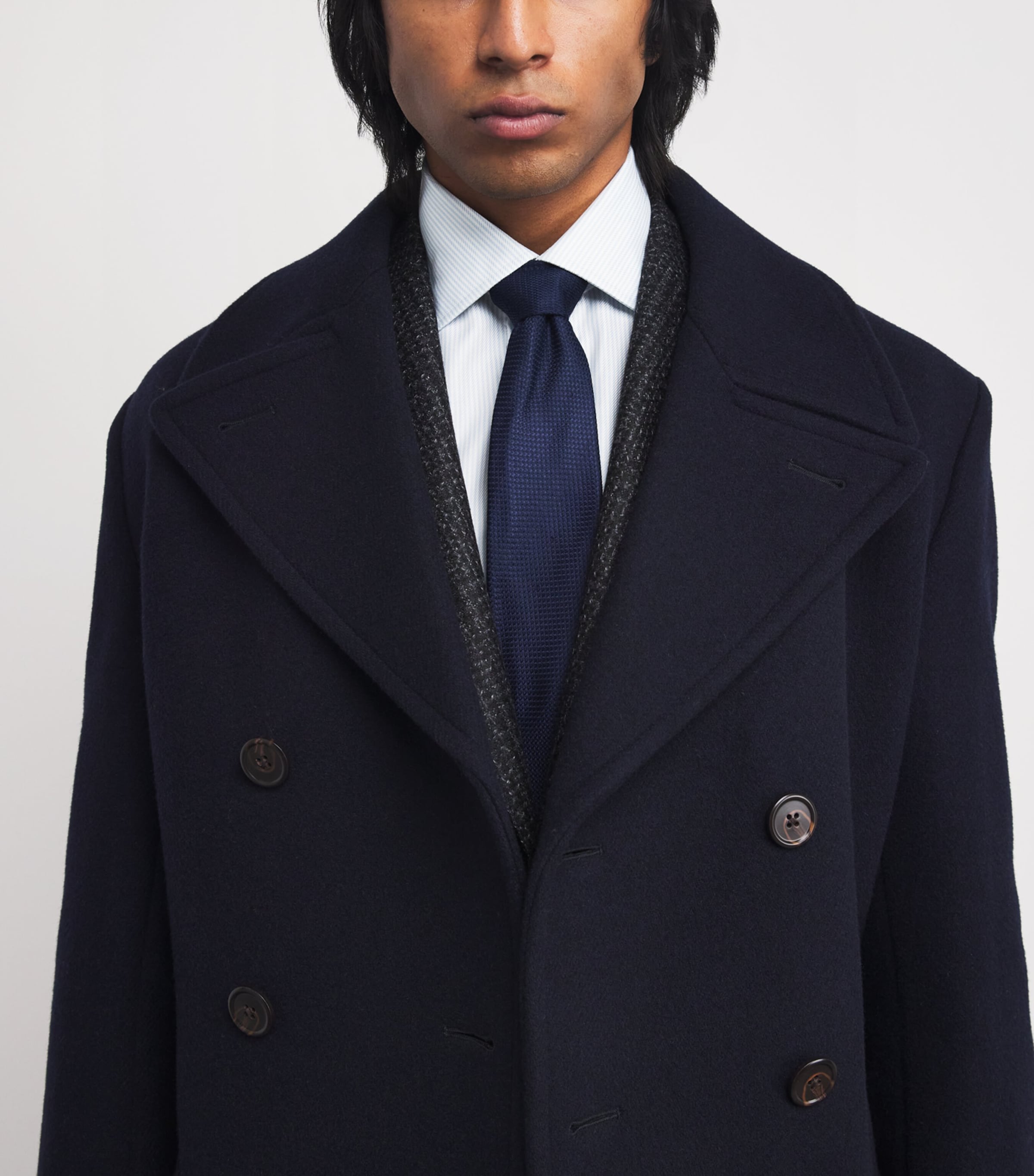 Cotton Stripe Shirt BLUE Image 6