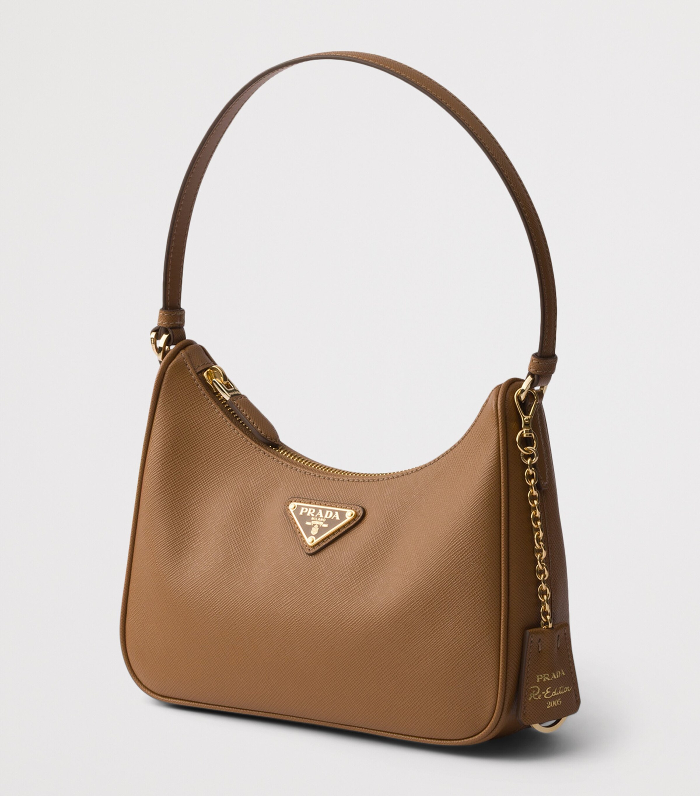 Prada Mini Saffiano Leather Re-Edition 2005 Top-Handle Bag Brown Image 2