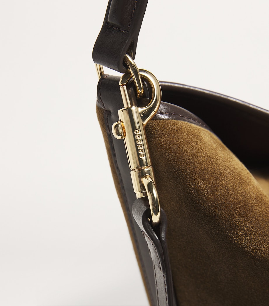 Suede-Leather Bucket Bag CAMEL Image 4