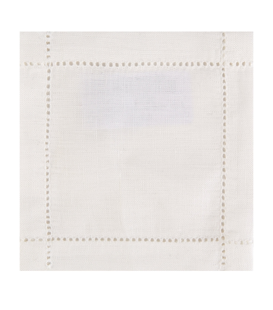 Hemstitch Edge Coaster (10cm) WHITE Image 1