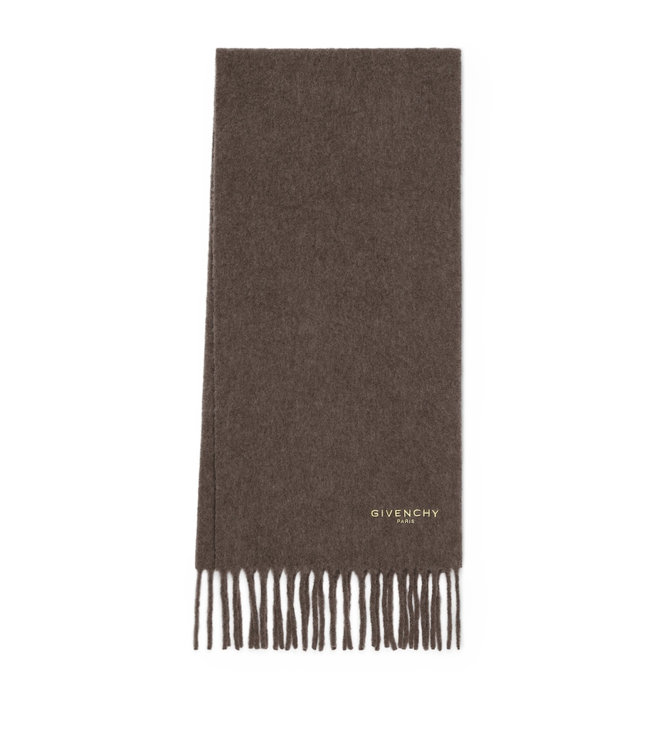 Alpaca-Blend Logo Scarf CARAMEL BROWN Image 1