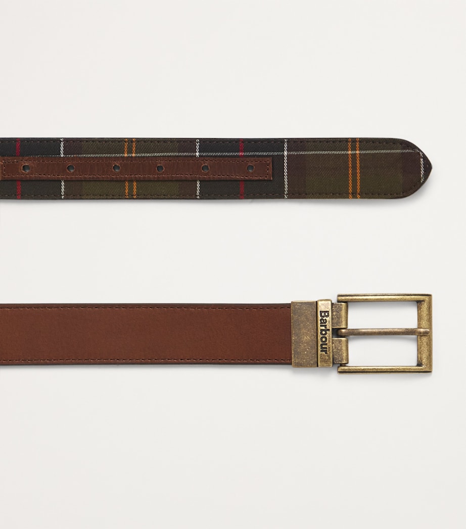 Leather Tartan Reversible Belt CLASSIC TARTAN/BROWN Image 4