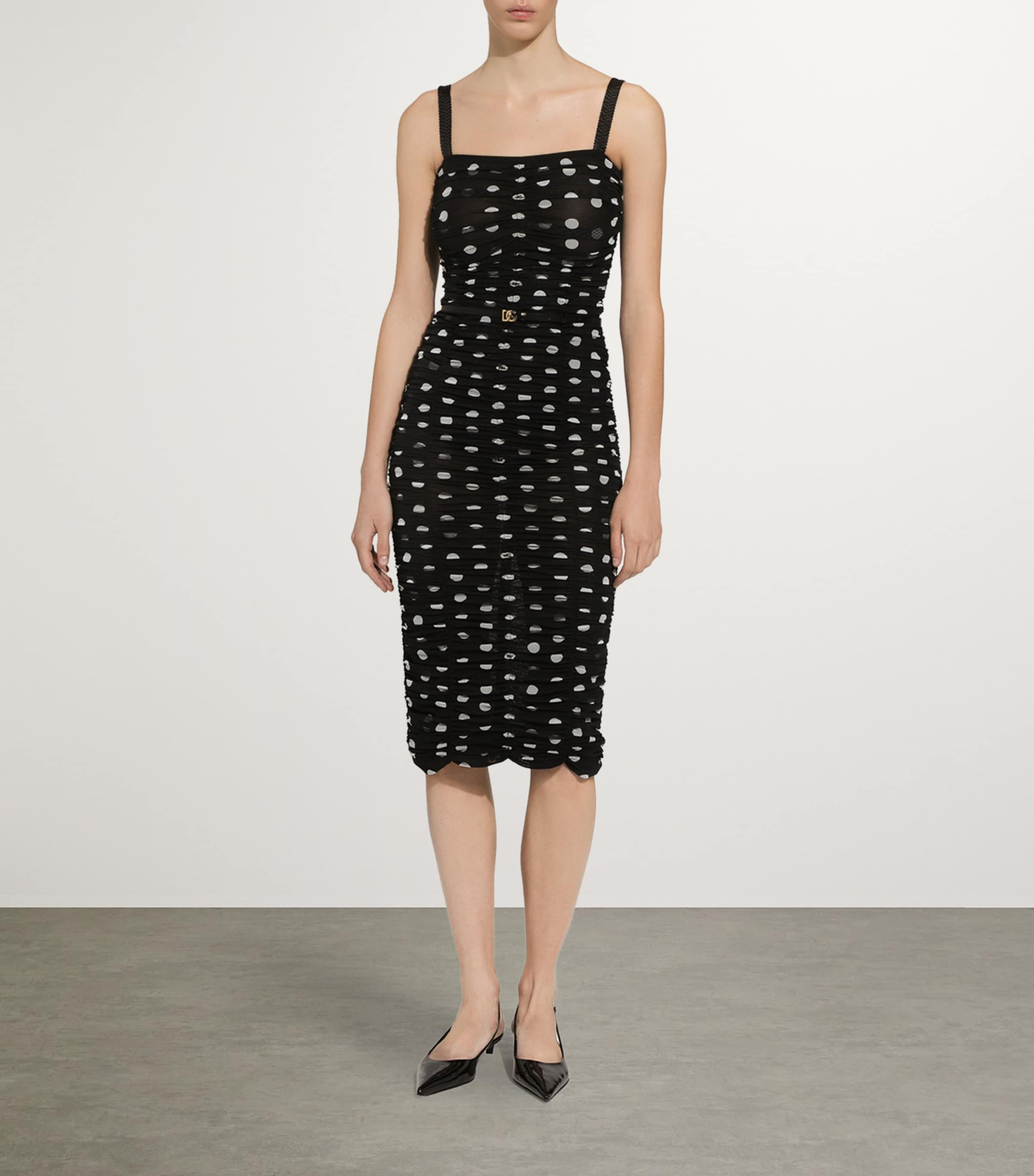 Ruched Polka-Dot Dress HNZRW-POIS MED Image 2