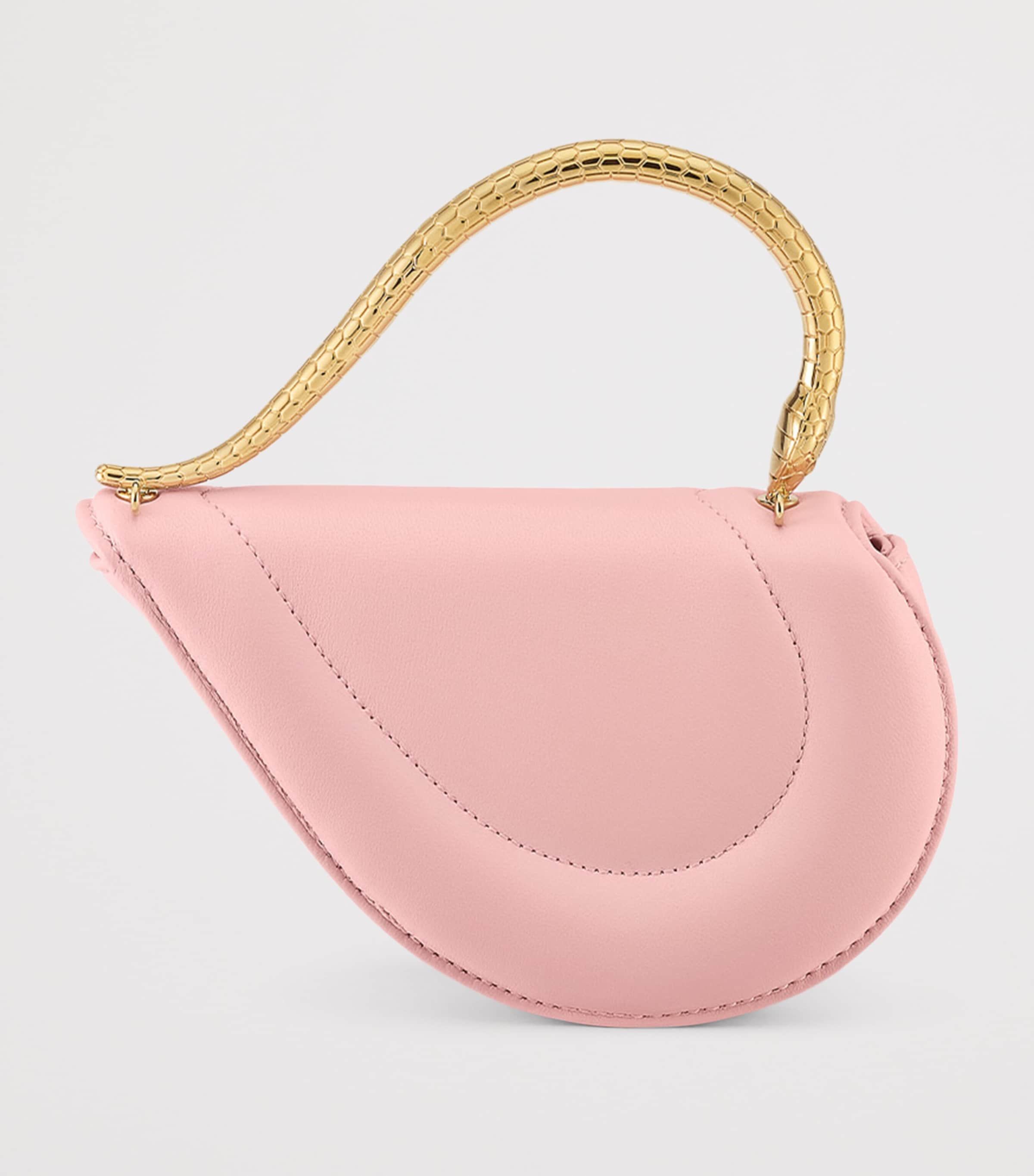 Leather Serpenti Cuore 1968 Top-Handle Bag PINK MEDIUM Image 5