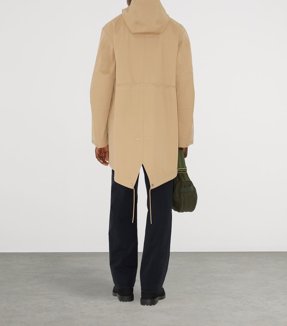 Cotton Gabardine Fishtail Parka FLAX Image 4