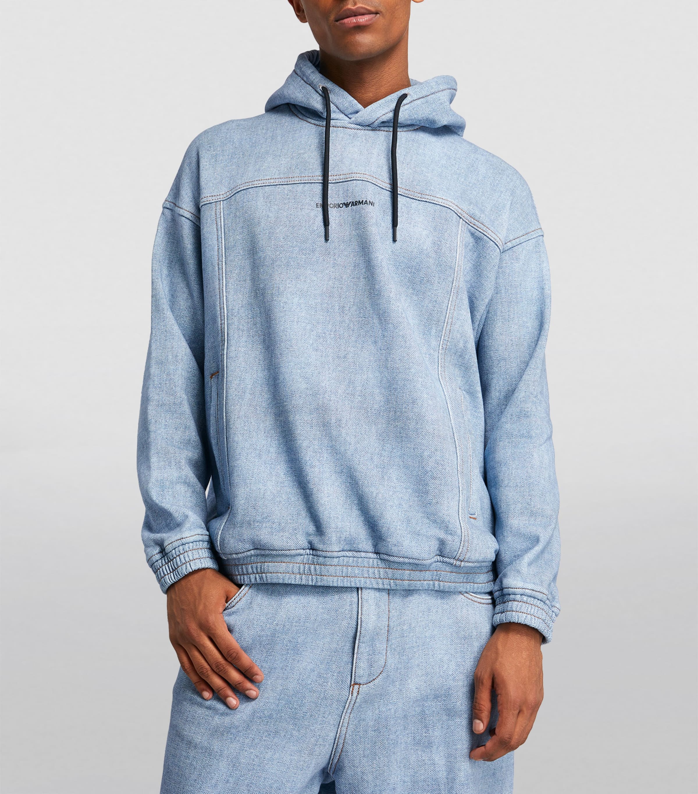 パーカー・フーディ EMPORIO ARMANI Men Hoodies 7M000093 AF12116UB102 Blue EA7 Emporio Armani 3Lpm6 Eagle Logo Hoodie Navy – Vault Menswear