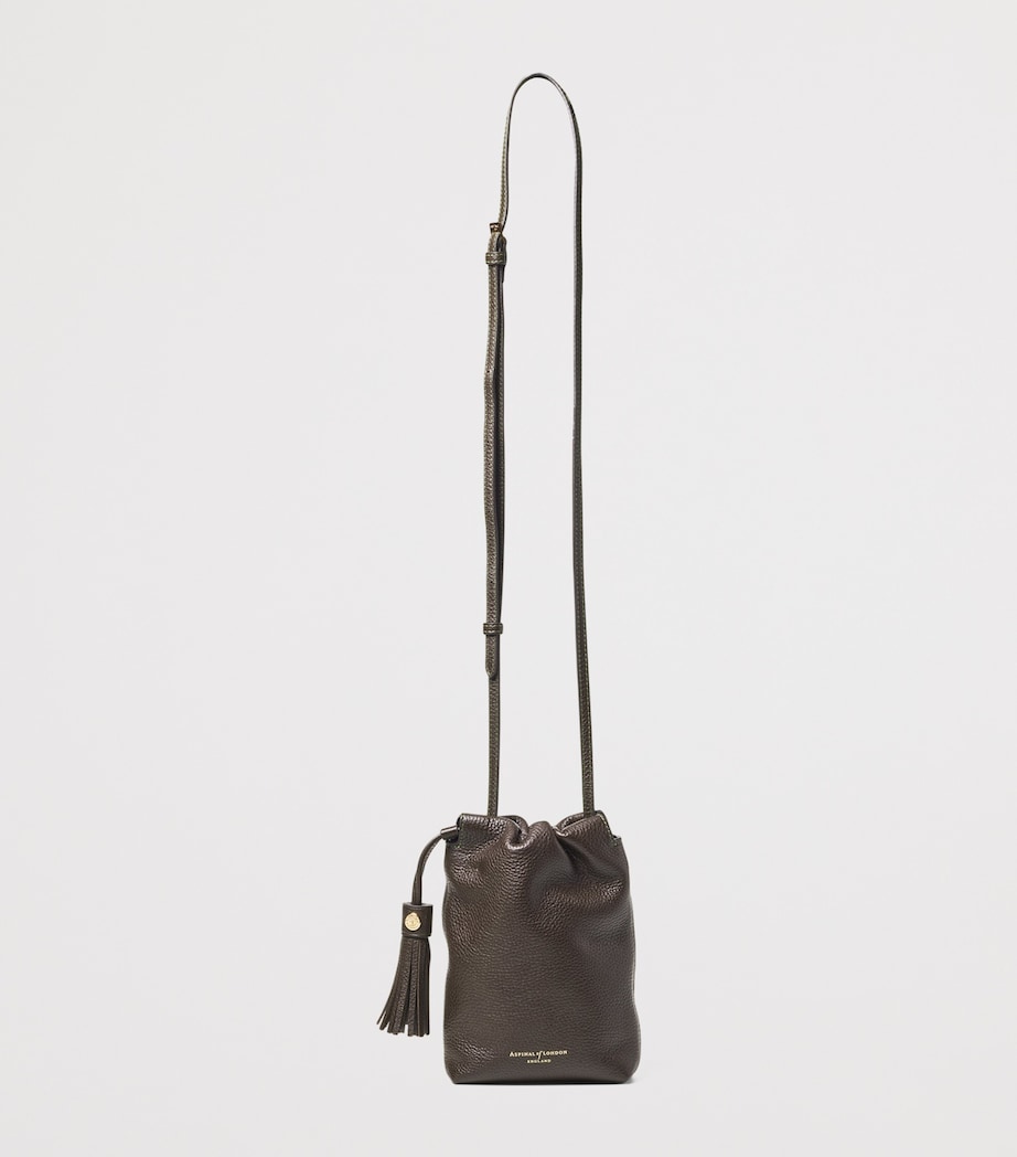 Leather Hudson Cross-Body Pouch Bag DARKBROWN Image 2