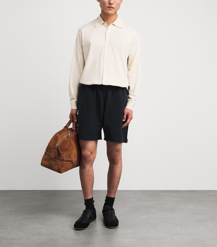 Cole Buxton Mens Cotton Jersey Sweatshorts Vintage Black Image 2