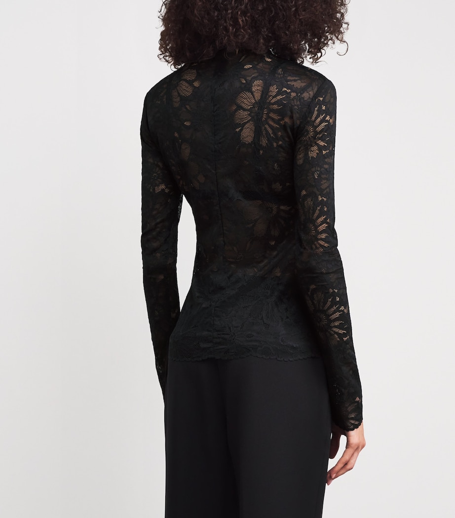 Lace Eleri Long-Sleeve Top DBLK BLACK Image 4