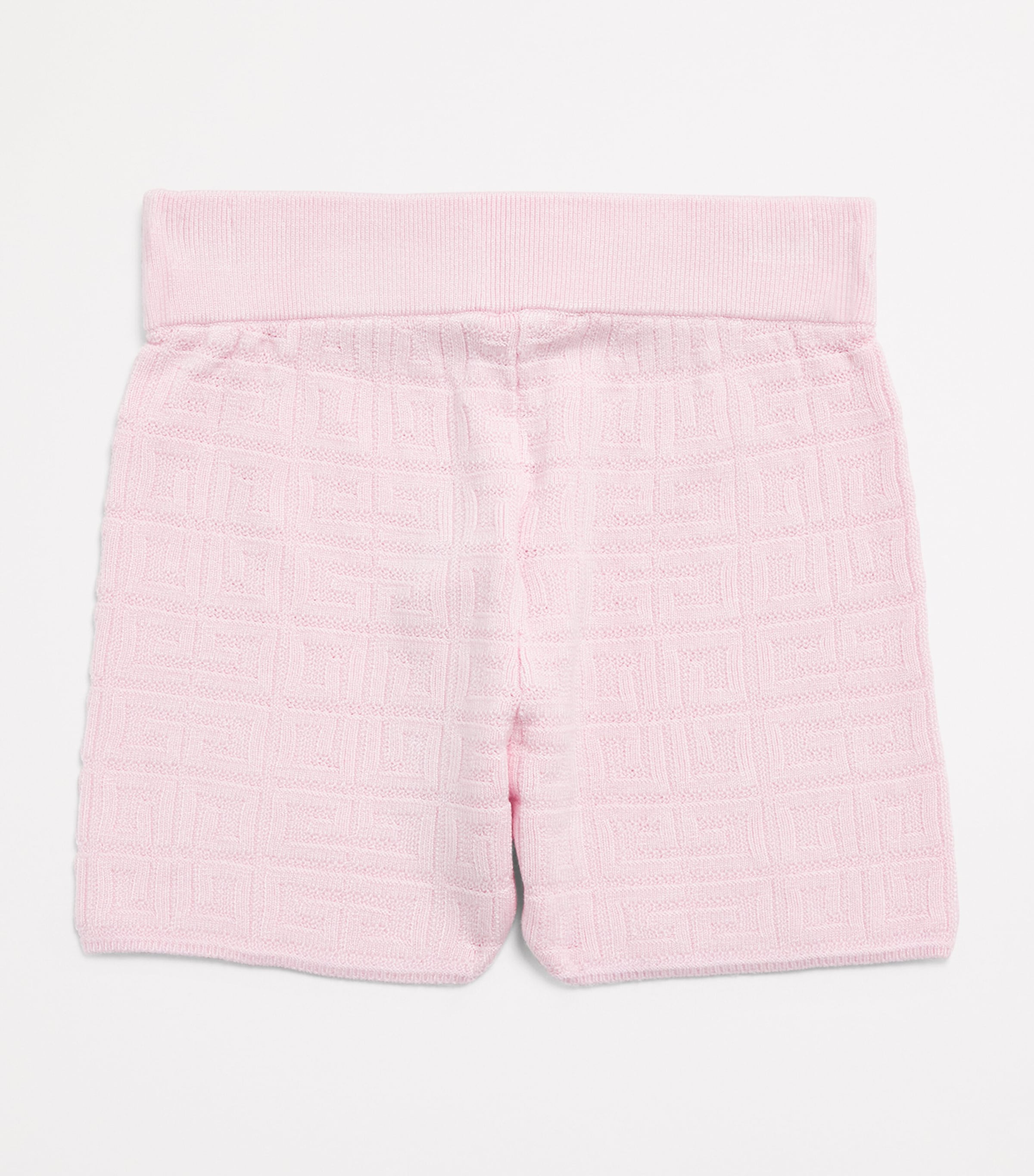 Givenchy Kids Cotton Textured Logo Shorts (4-12+ Years) Marshmallow Image 2