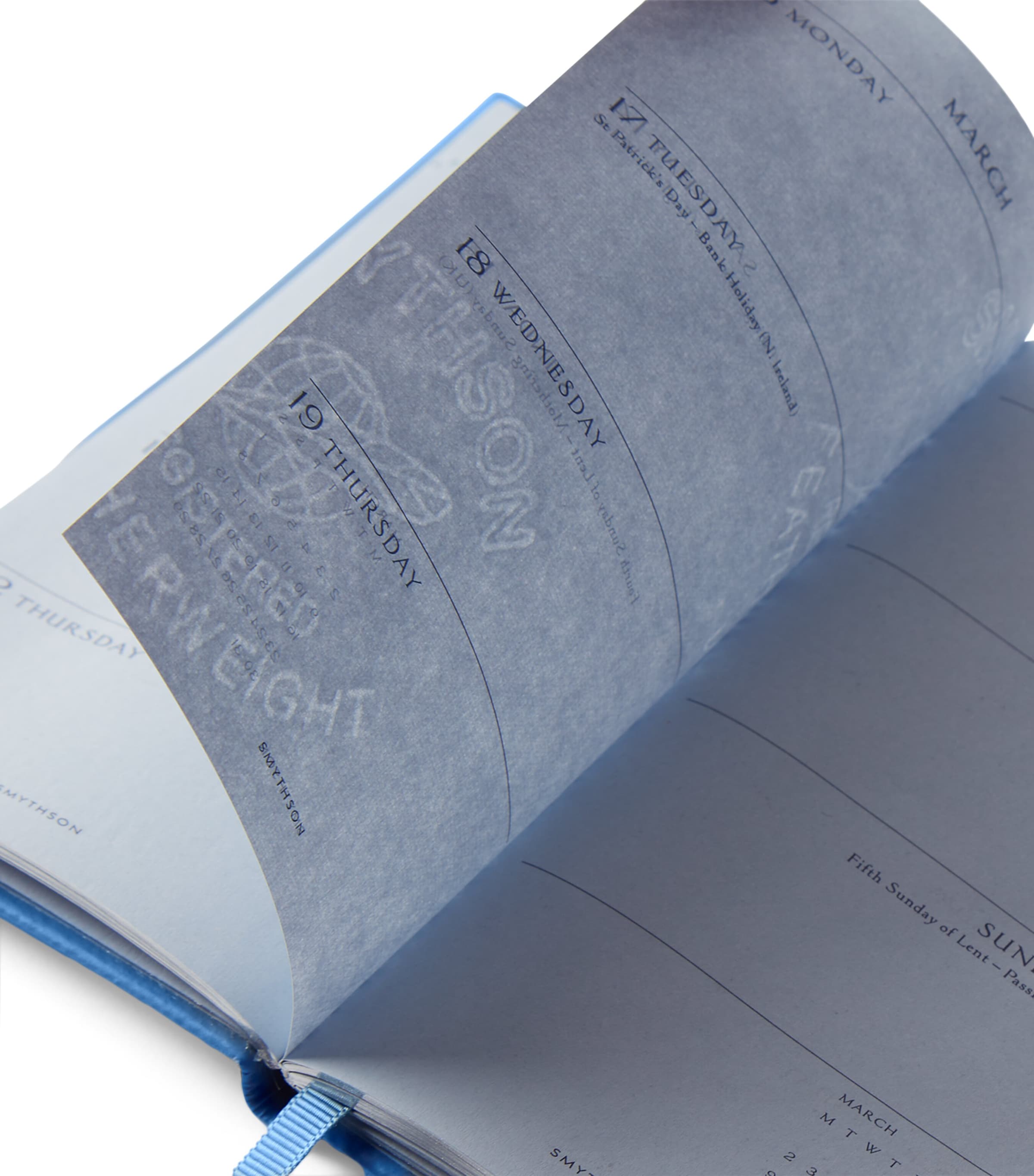 Panama Leather 2026 Weekly Diary NILE BLUE SS21 Image 3