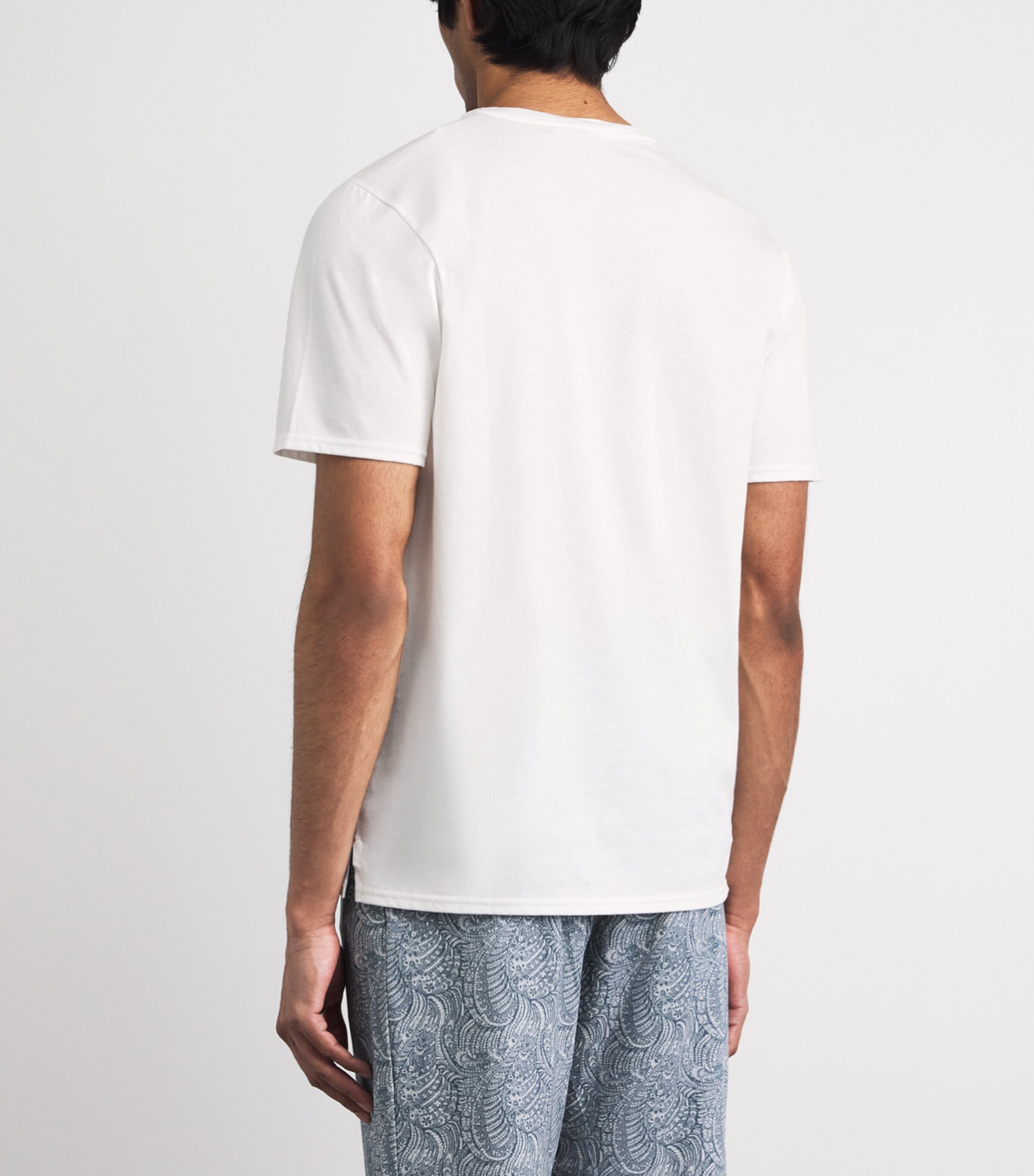 Homebody Mens Organic Cotton Pyjama Top Wht White Image 5