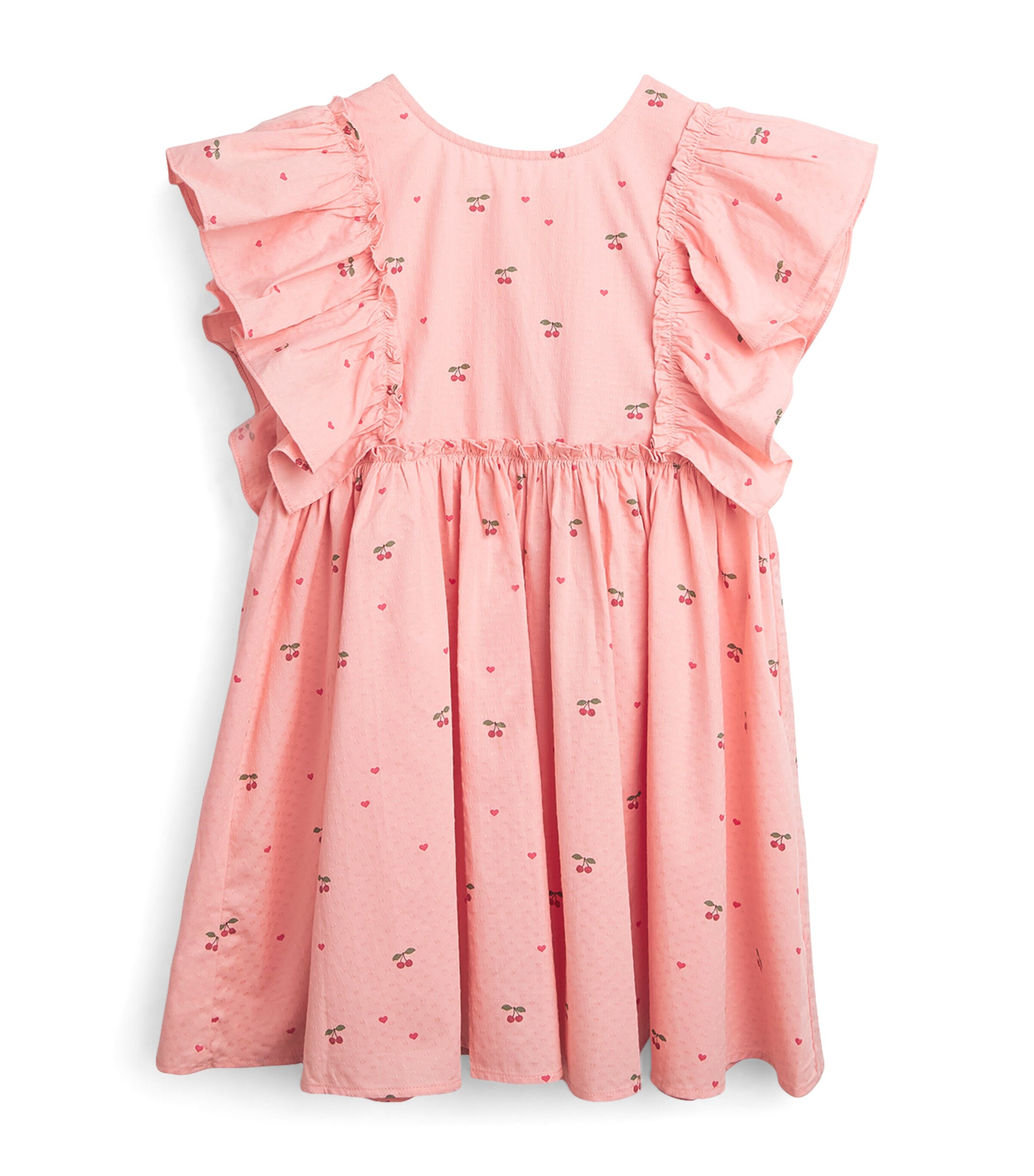 KONGES SLOJD Cherry Print Evia Bow Dress (5-10 Years) | Girls Clothing | Dresses | Designers | Konges Slojd