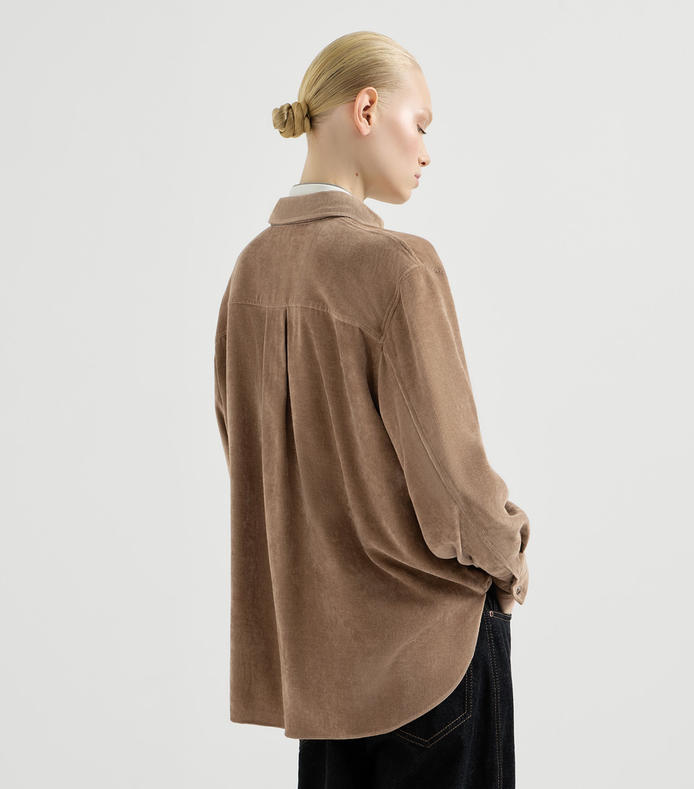 Brunello Cucinelli Womens Technical Shirt Cappuccino Image 5
