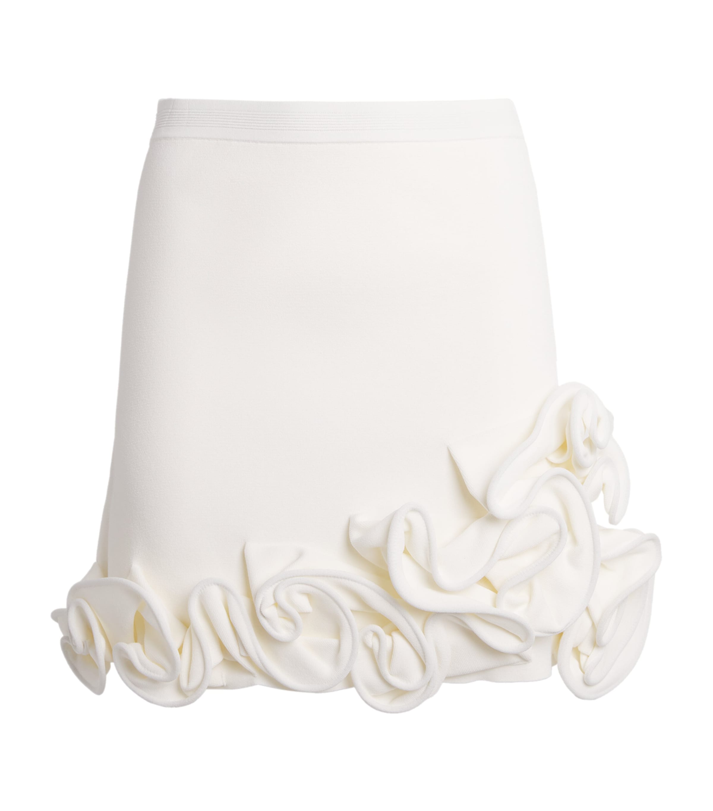 Sandro Paris Womens Knitted Floral Mini Skirt White Image 1