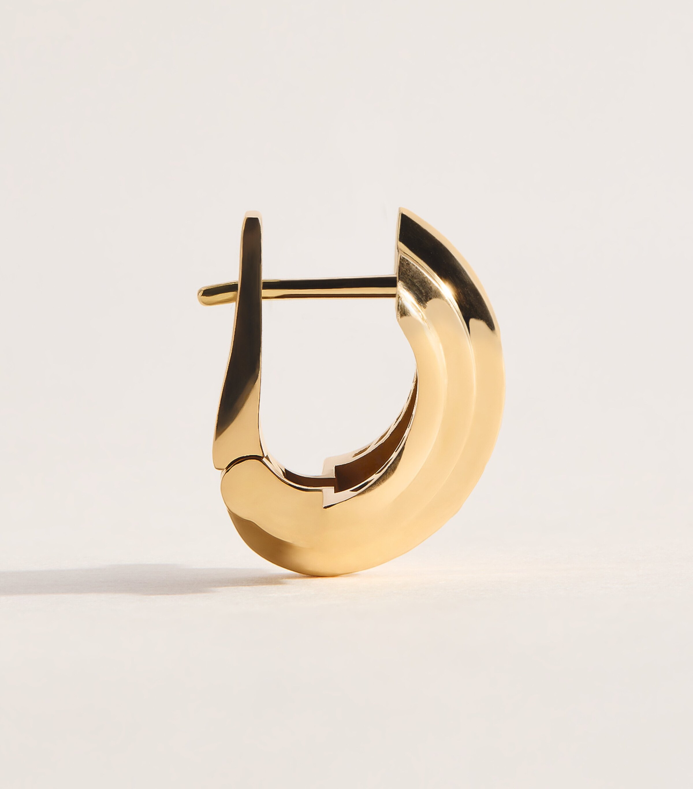 Azlee Large Yellow Gold and Diamond Fluid Staircase Scattered Earrings Yellow Gold Image 3