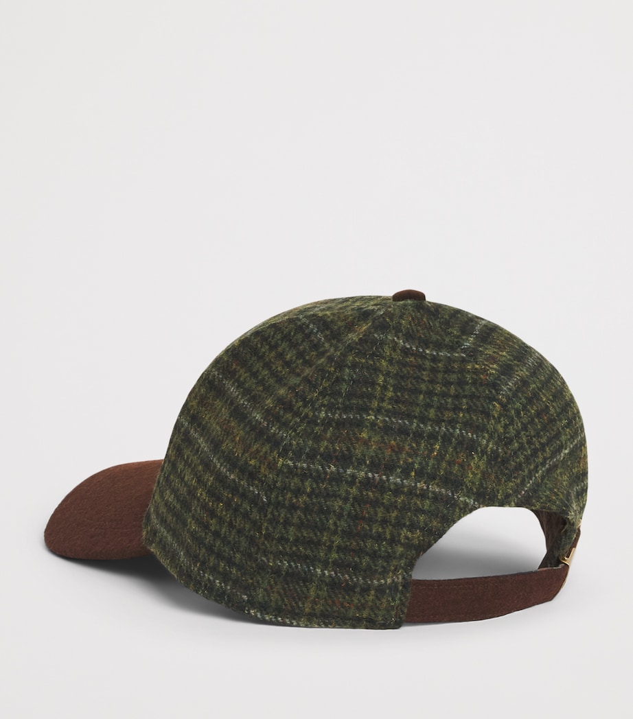 Barbour Wool-Blend Clyde Baseball Cap Brown/olive Plaid Image 2