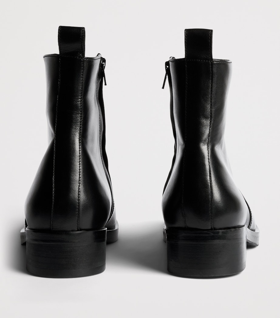 Studio Nicholson Leather Square-Toe Boots Black Image 5