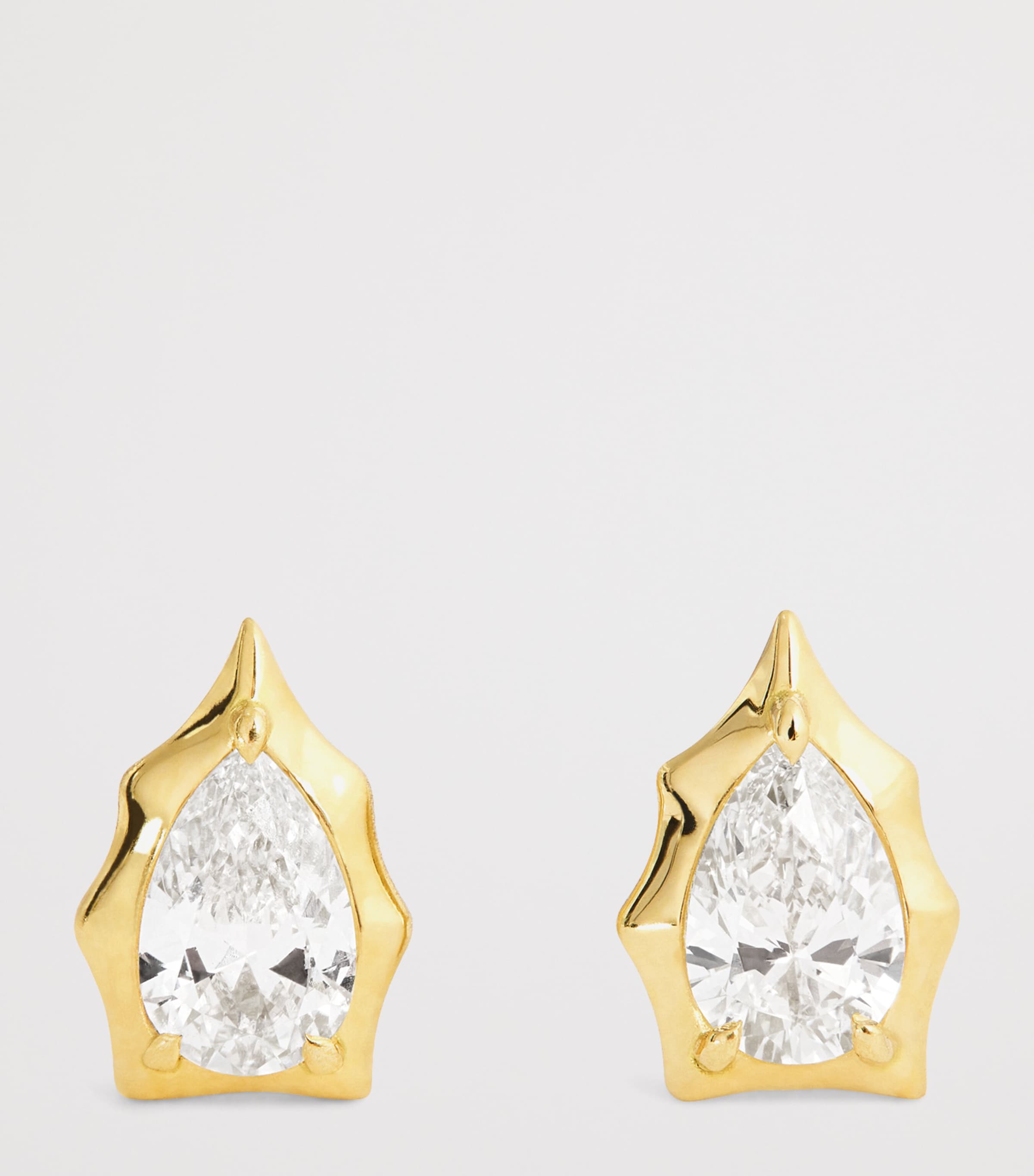 Jade Trau Yellow Gold and Diamond Envoy Stud Earrings Yellow Gold Image 3