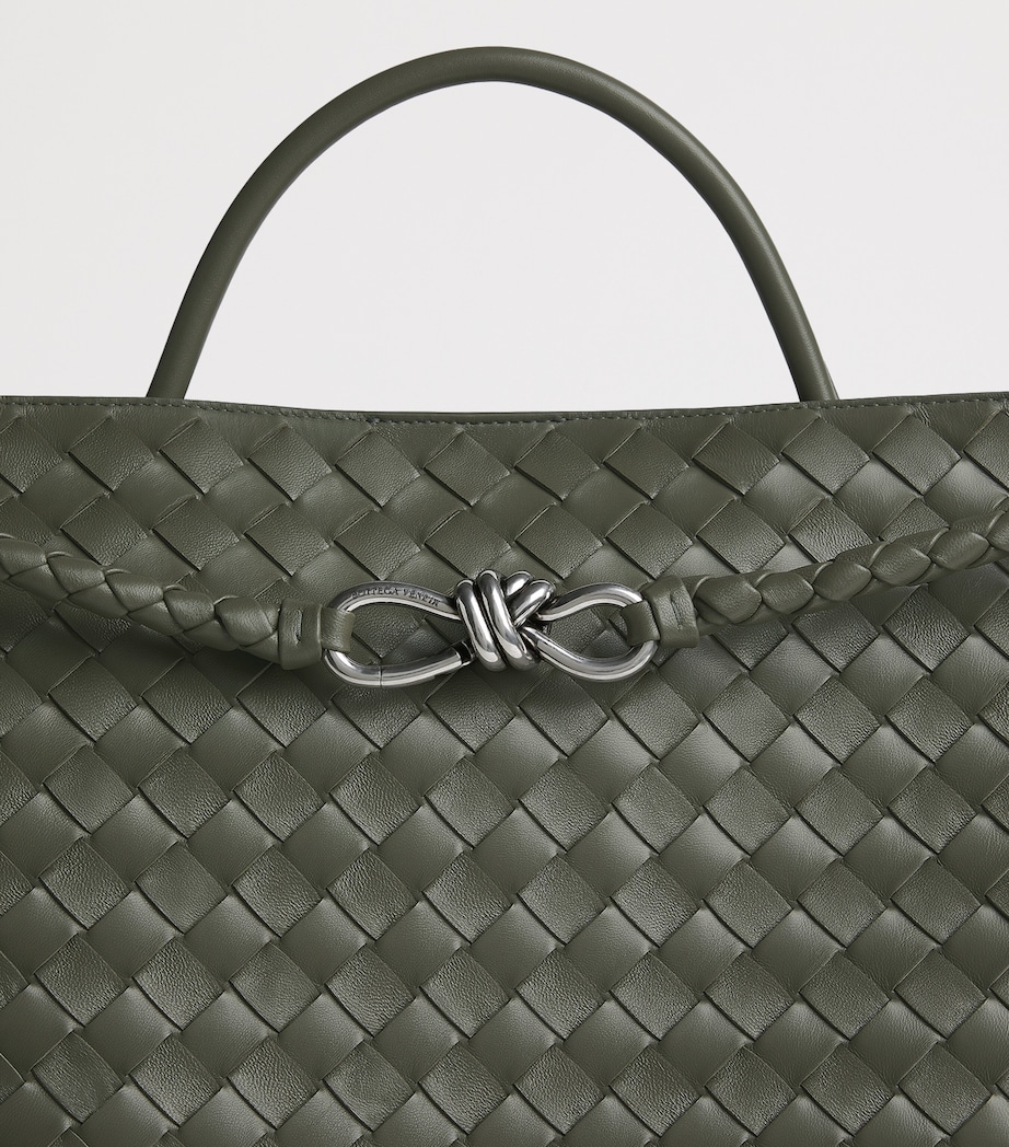 Large Intrecciato Leather Andiamo Top-Handle Bag 3297 Image 7