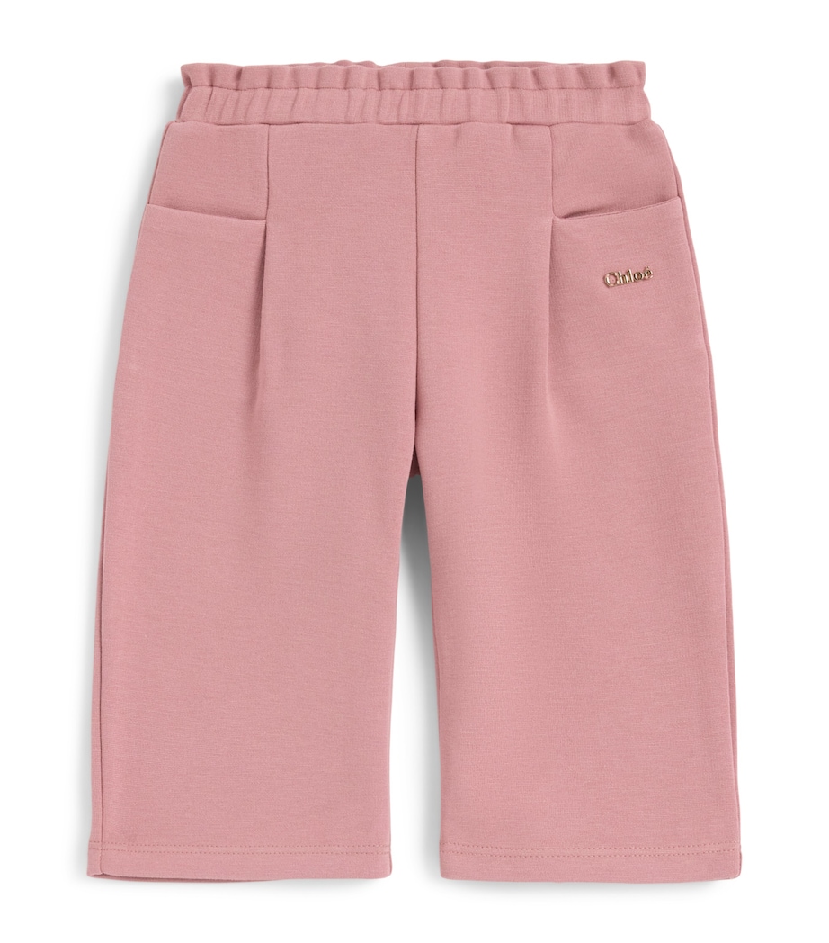 Chloé Kids Jersey Trousers (6-36 Months) Vintage Rose Image 1