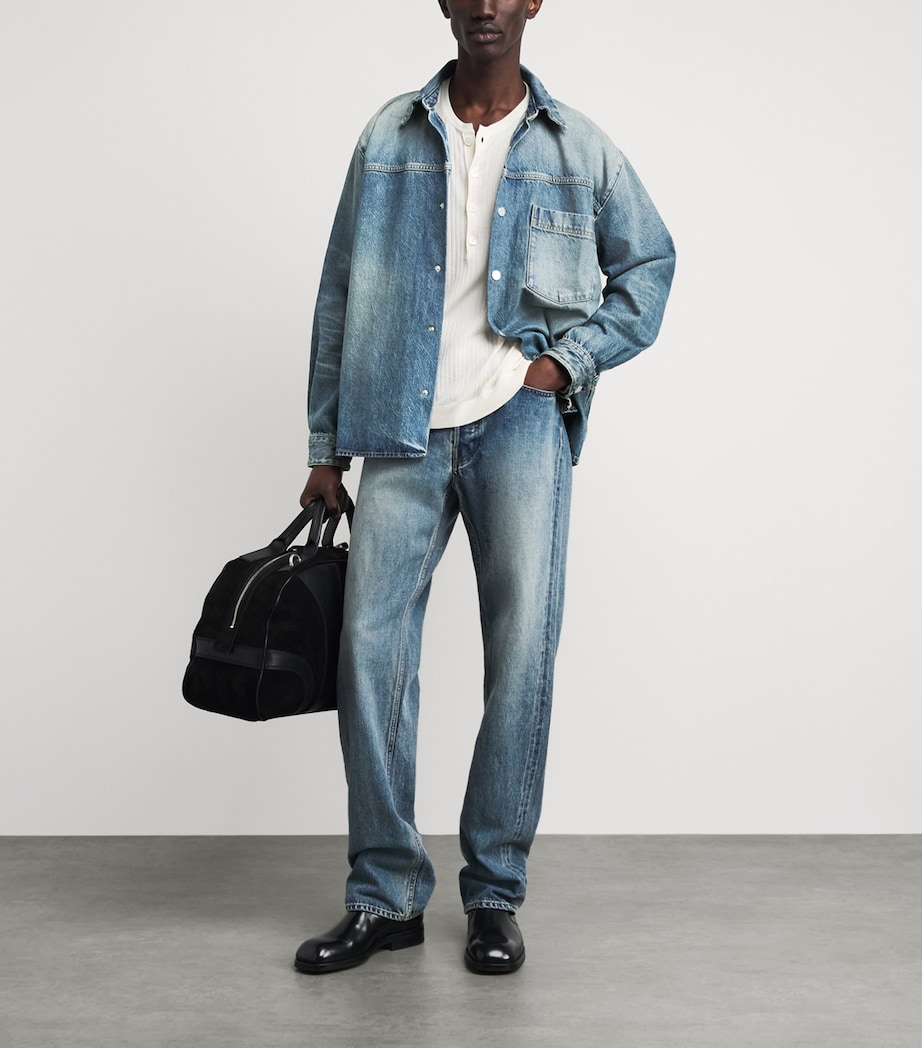 Won Hundred Mens Denim Zayne Shirt Cel Tintet Blue Image 2